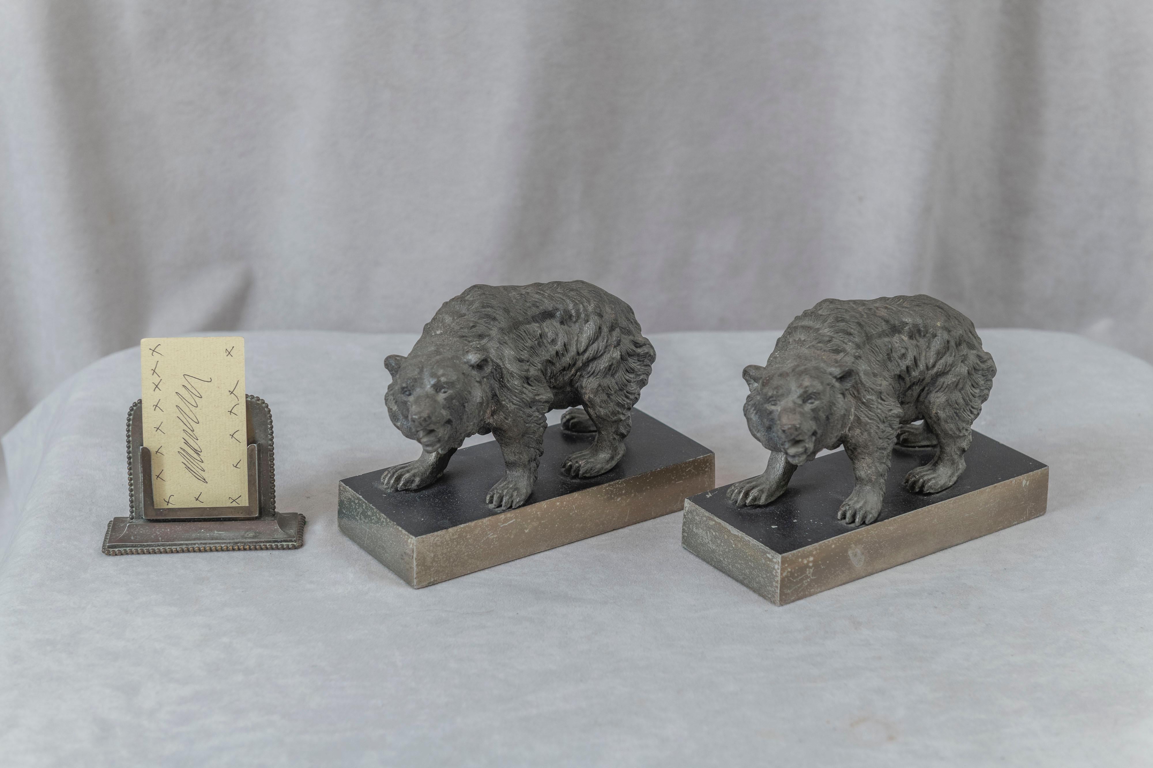 Who doesn't need a nice pair of bookends ? I guess someone who has no books. If that is you stop here, but if not read on. Here we have a wonderful pair of signed Bradley & Hubbard bookends. I could write paragraphs about this company. Let's just