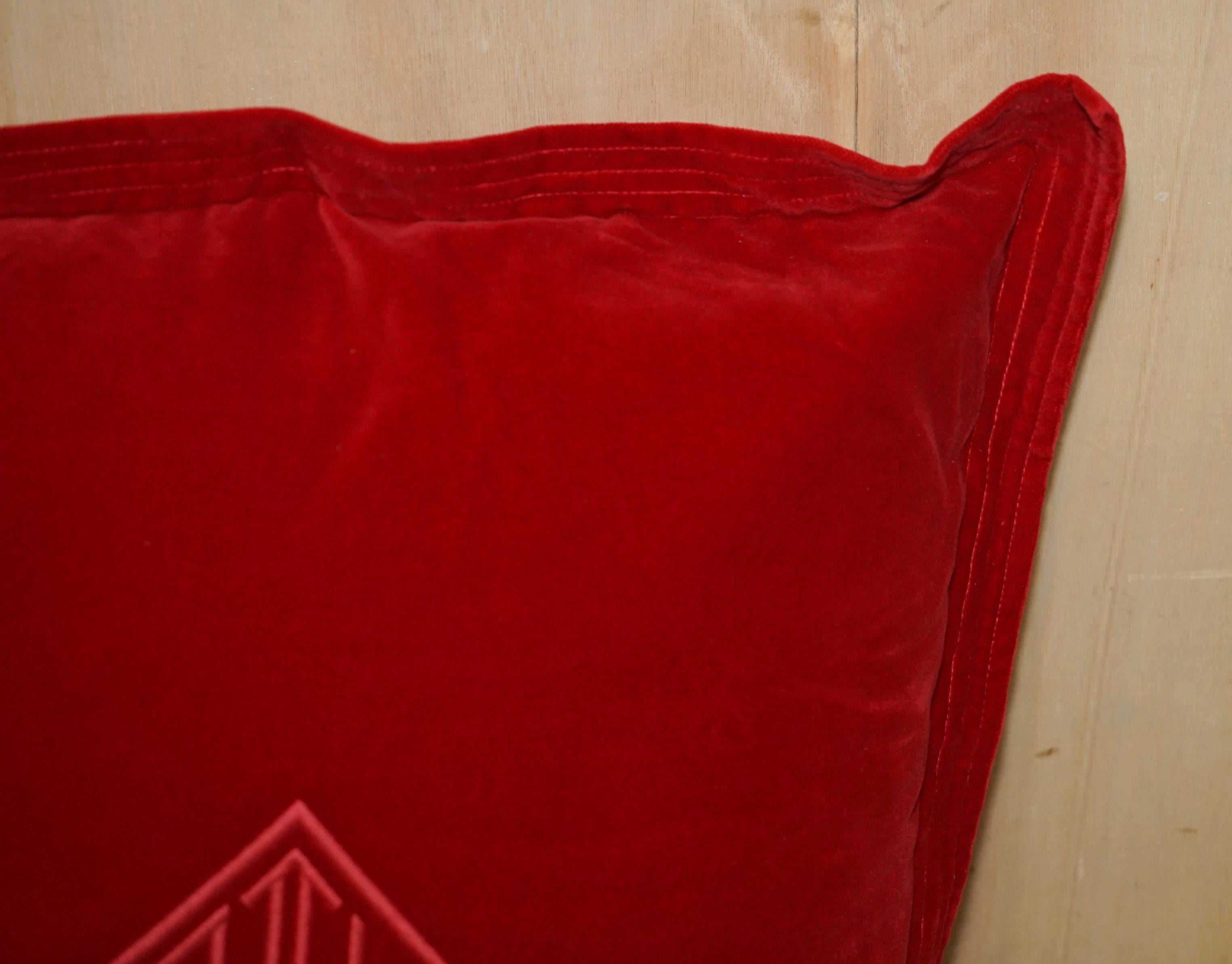 PAIR OF BRAND NEW FEATHER INTERNALS RALPH LAUREN RED SOFA CUSHiONS PART SUITE 7