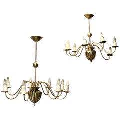 Paire de lustres à bras