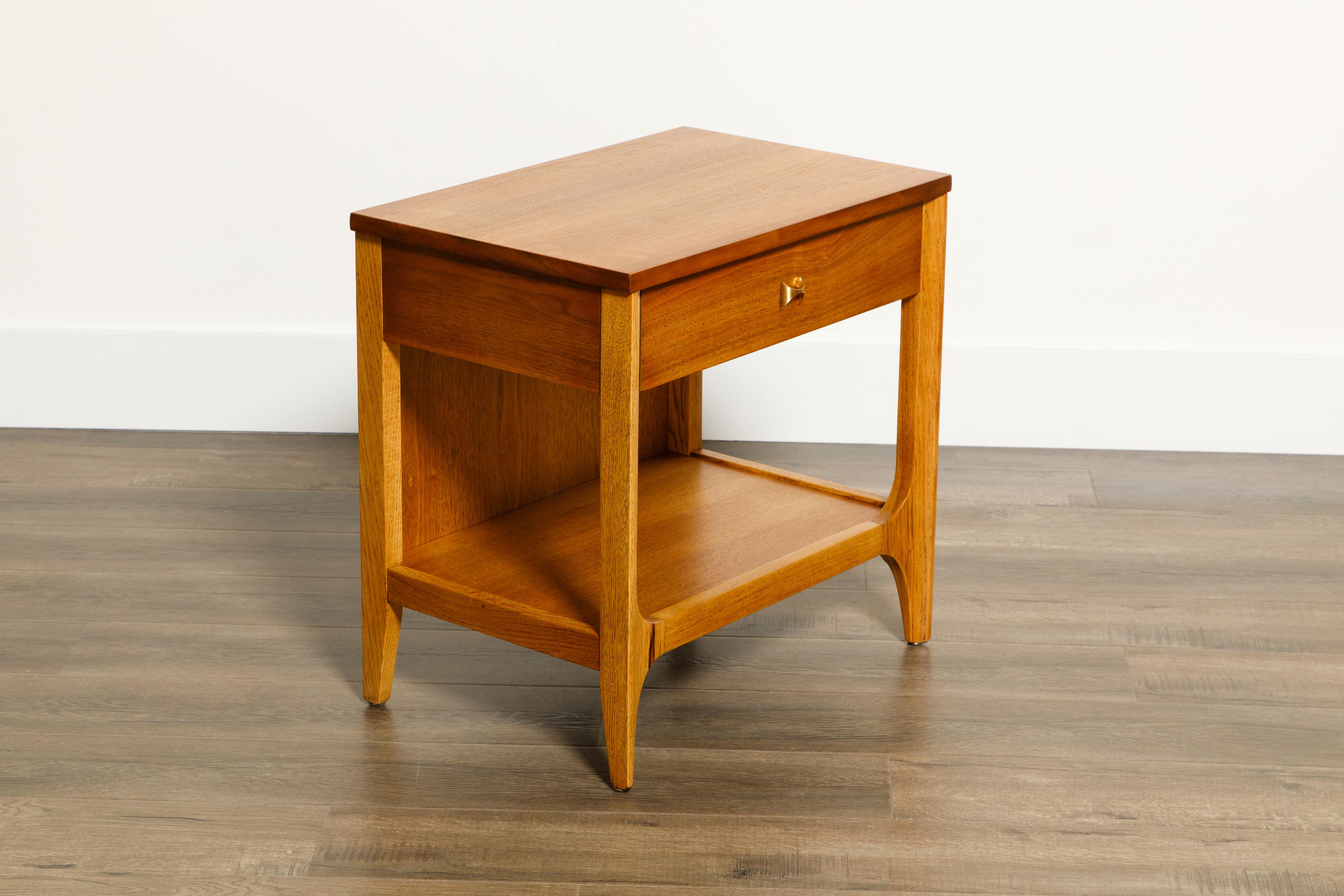 Pair of 'Brasilia' Bedside Tables by Broyhill Premiere, Refinished, 1960s 5
