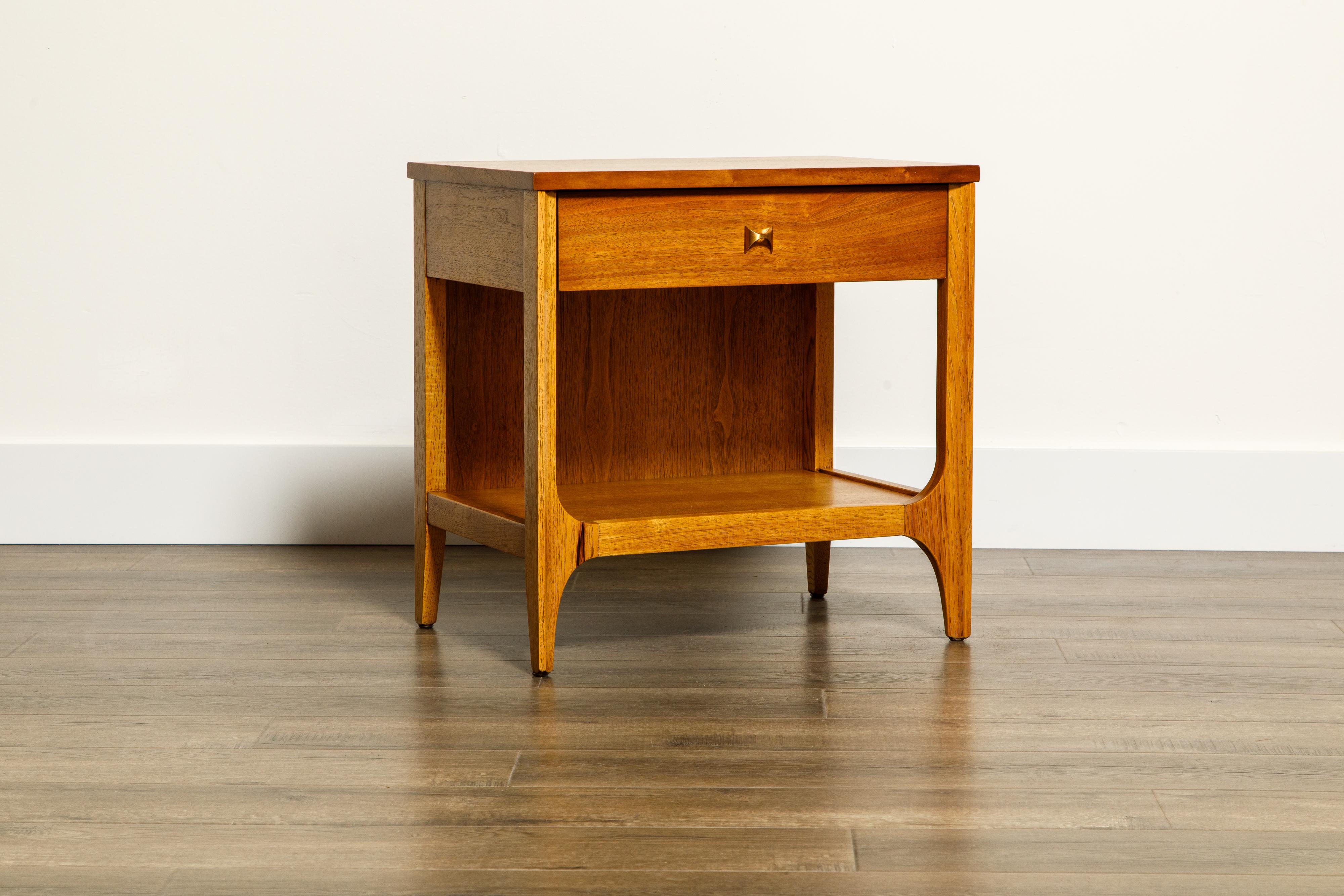 Pair of 'Brasilia' Bedside Tables by Broyhill Premiere, Refinished, 1960s 1