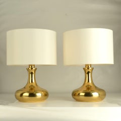 Pair of Brass 1970's Table Lamps