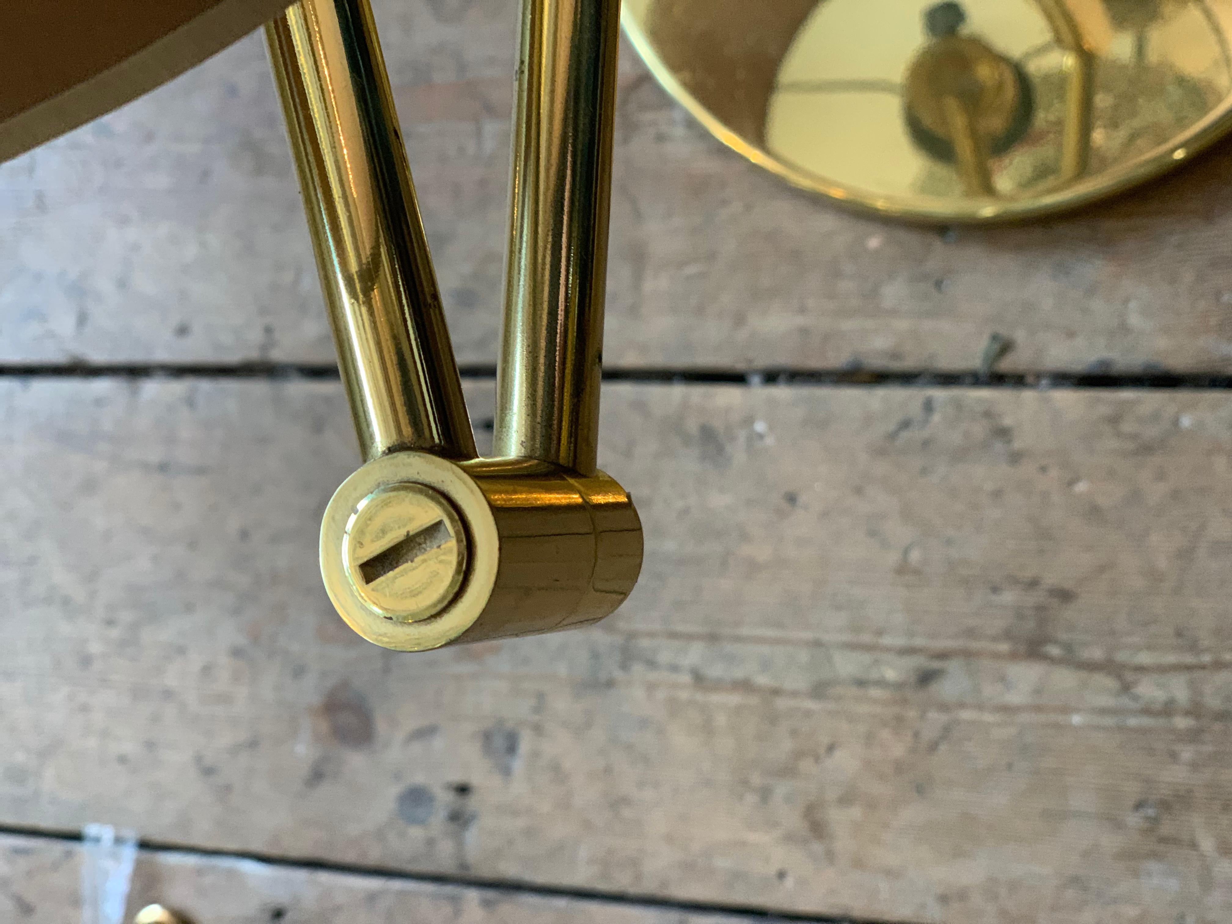 Pair of Brass 20th Century Swing Arm Table Lamps by George Hansen In Good Condition In Bagshot, GB