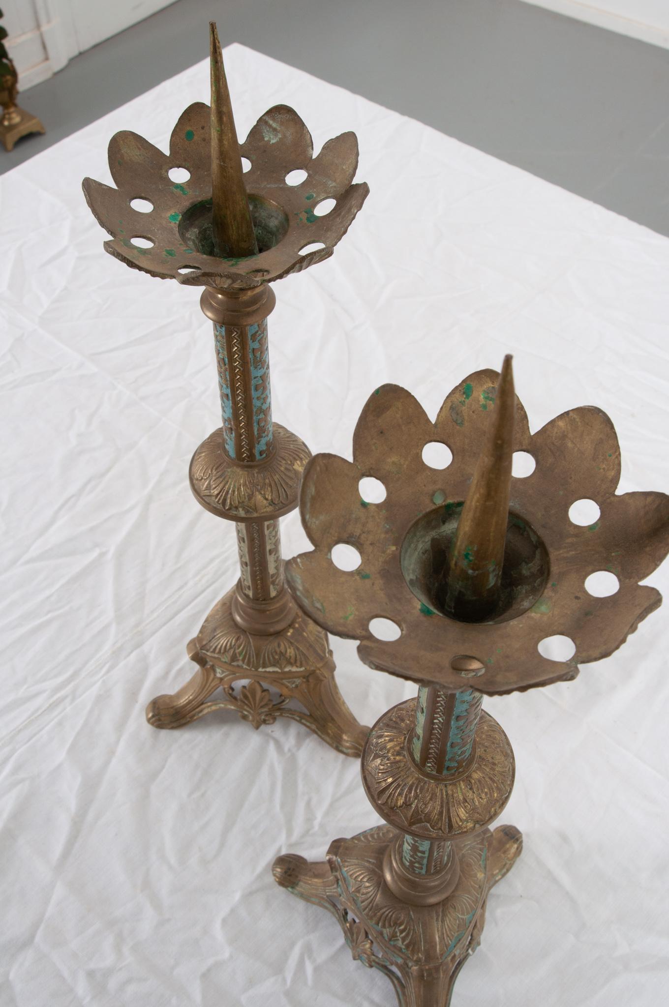 Other Pair of Brass Altar Candlesticks