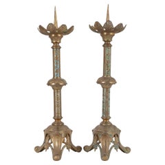 Pair of Brass Altar Candlesticks