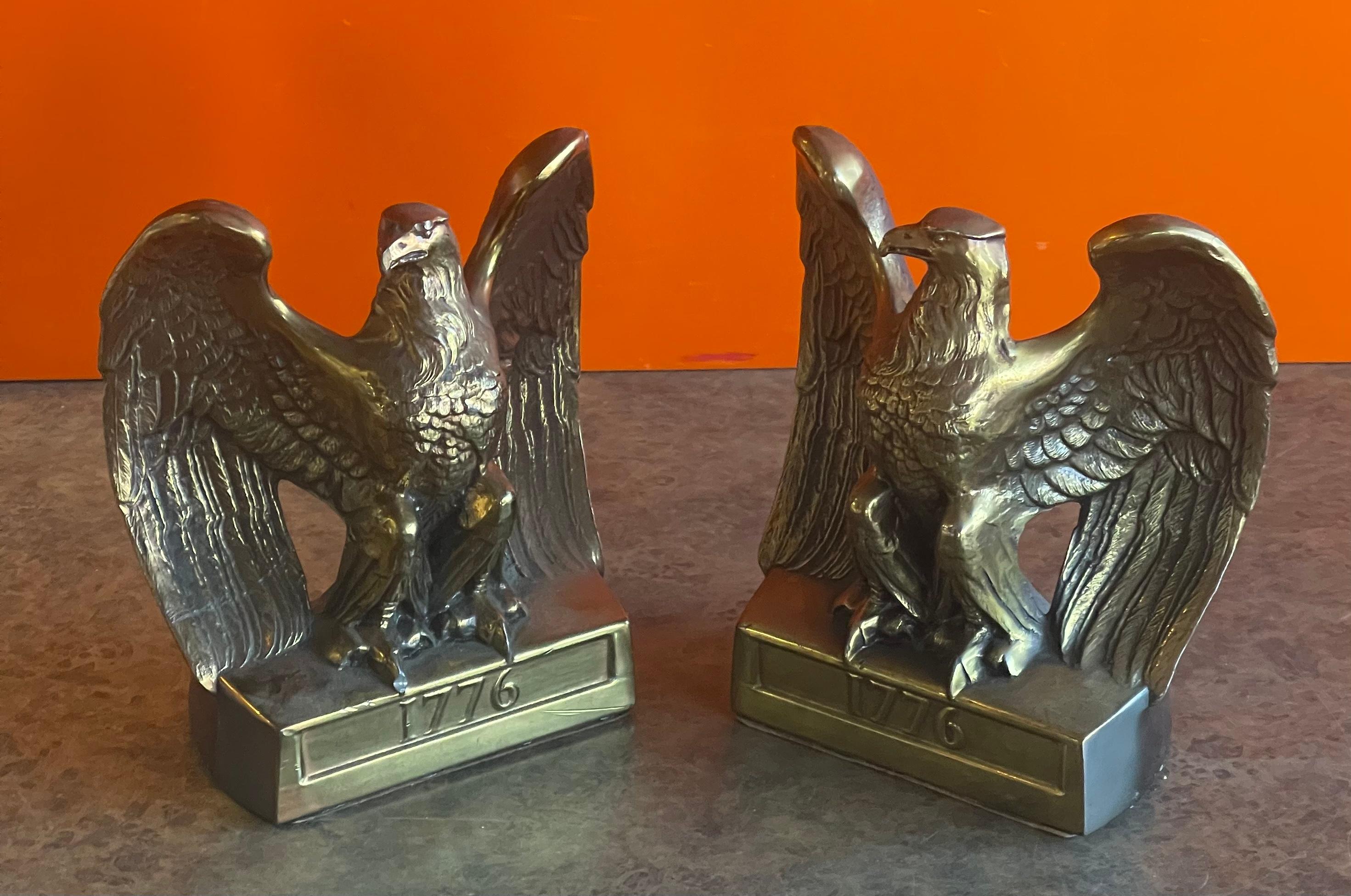 Pair of Brass American Eagle 