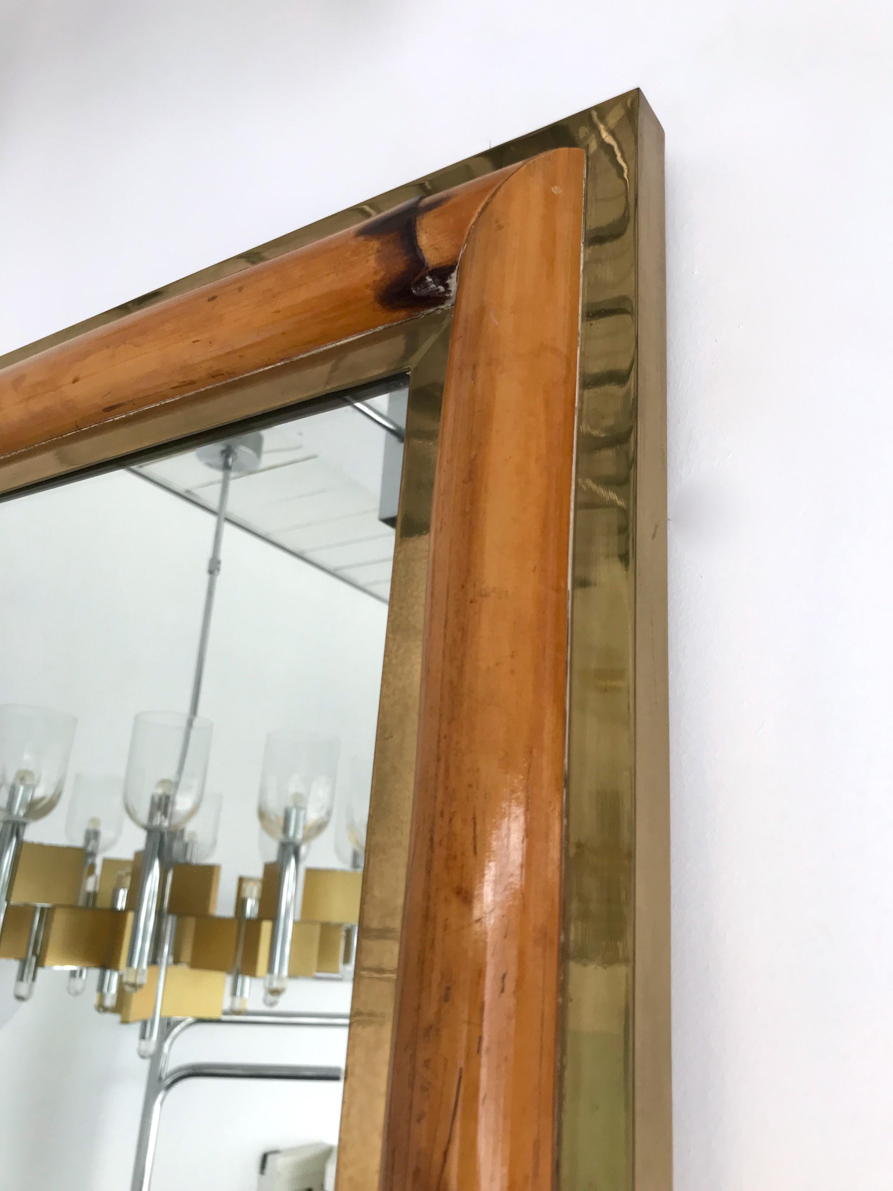 Pair of Brass and Bamboo Mirror, Italy, 1980s 3