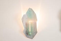 Pair of brass and bronze wall sconces. Contemporary artwork.