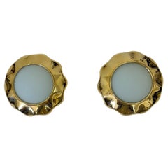 Pair of brass and glas sunburst wall lamps, 1970s