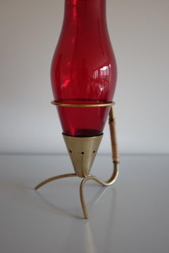 Pair of Brass and Glass Candlestick by Gunnar Ander