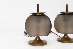 Pair of Brass and Glass Lamps by Emma Gismondi for Artemide