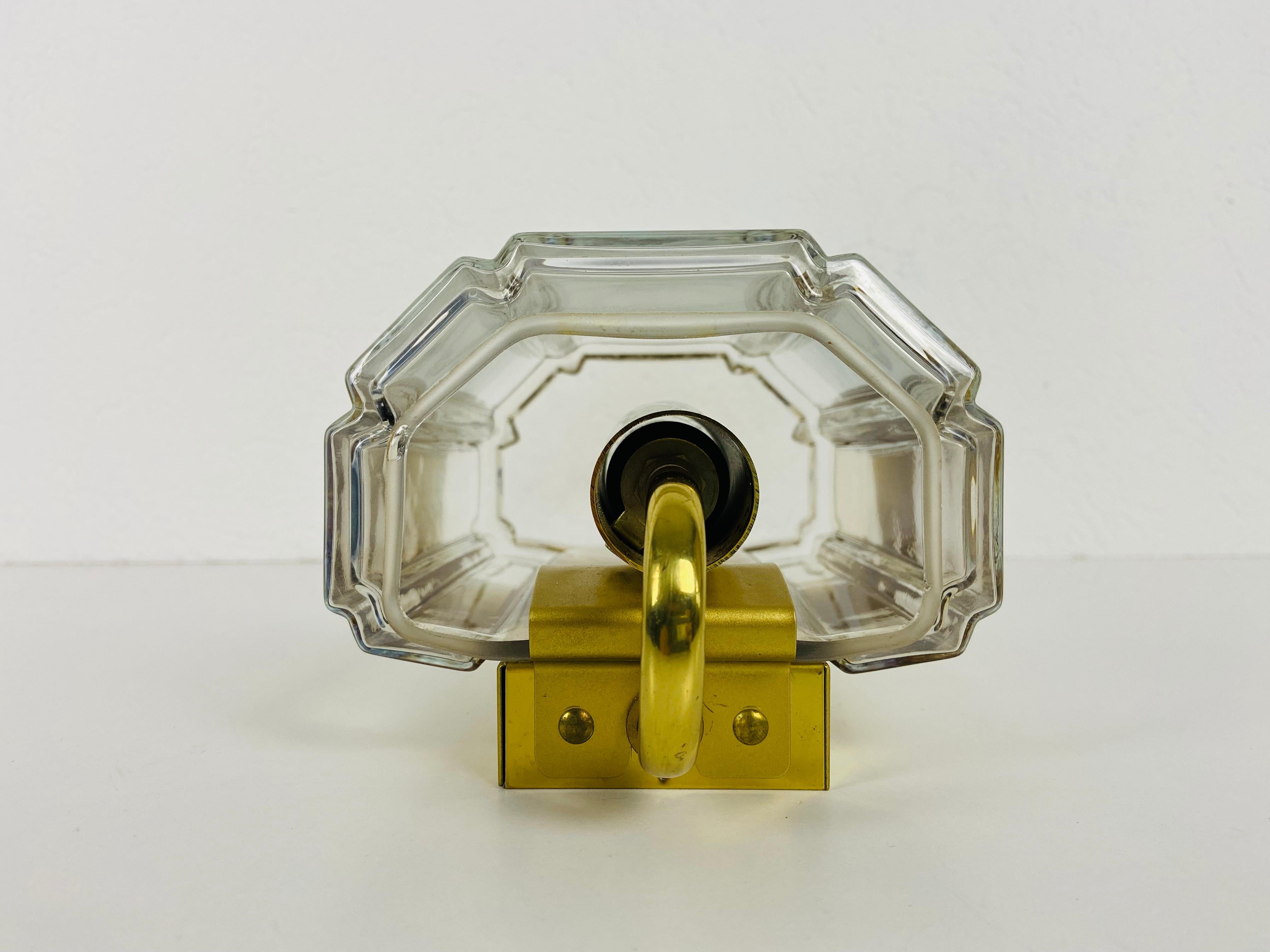 Pair of Brass and Glass Wall Lights by Limburg, 1970s, Germany 8