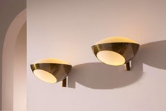 Pair of brass and glass Wall Sconces Model 1936 by Max Ingrand for Fontana Arte