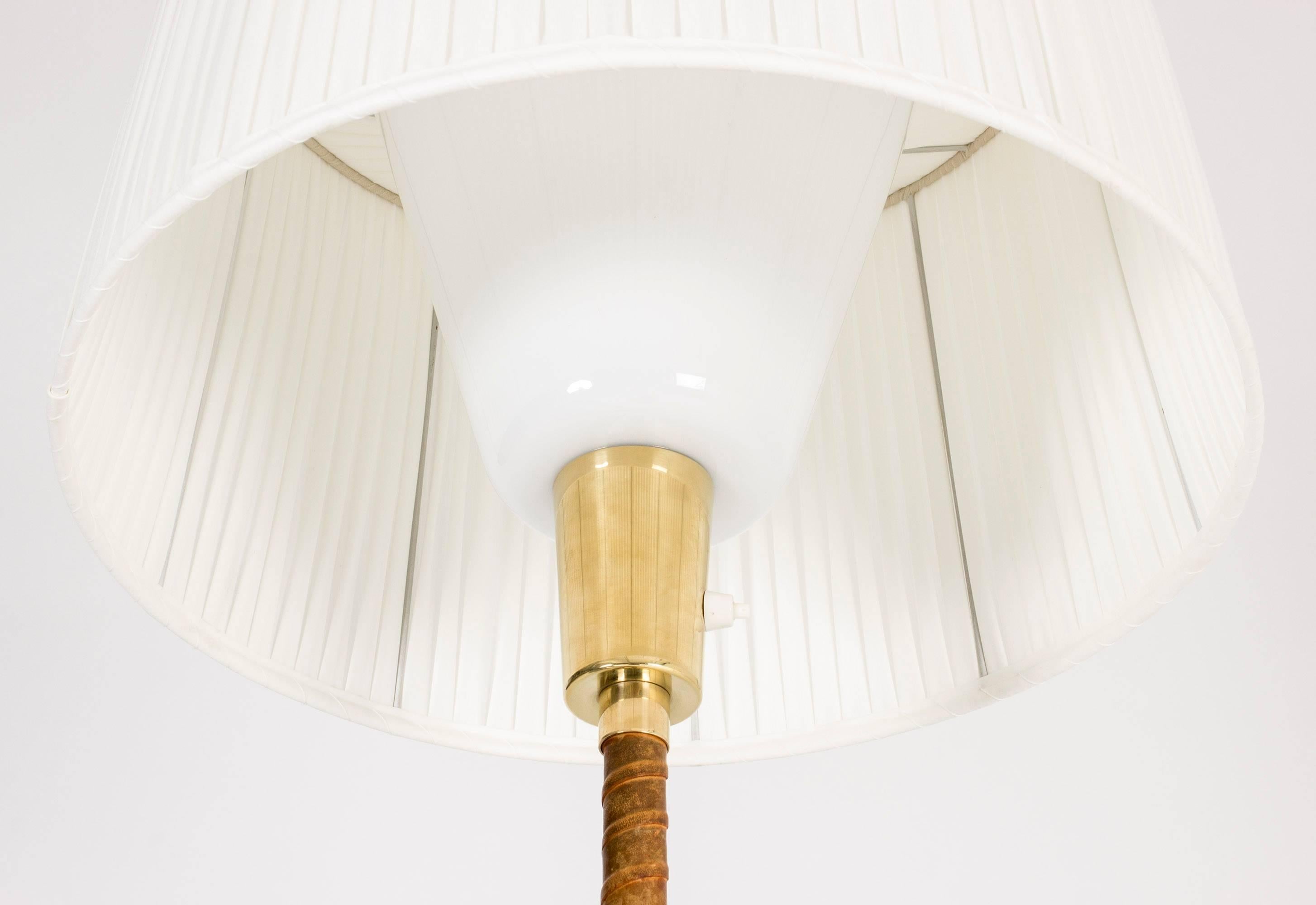 Pair of Brass and Leather Floor Lamps by Lisa Johansson-Pape 4