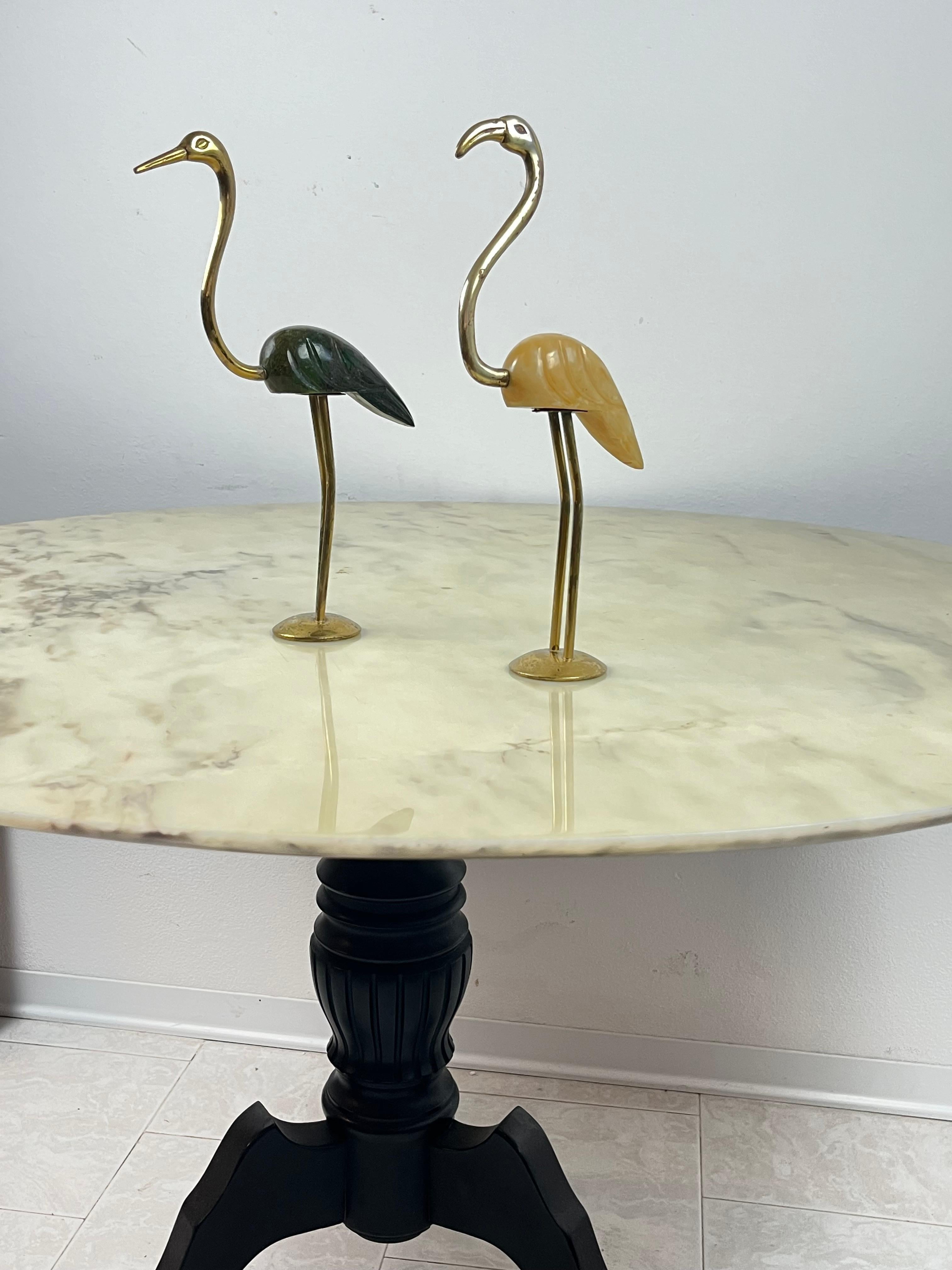 Pair of brass and marble flamingos, Italy, 1950s
Found in a noble apartment. Intact and in good condition, small signs of aging. 33 cm tall.