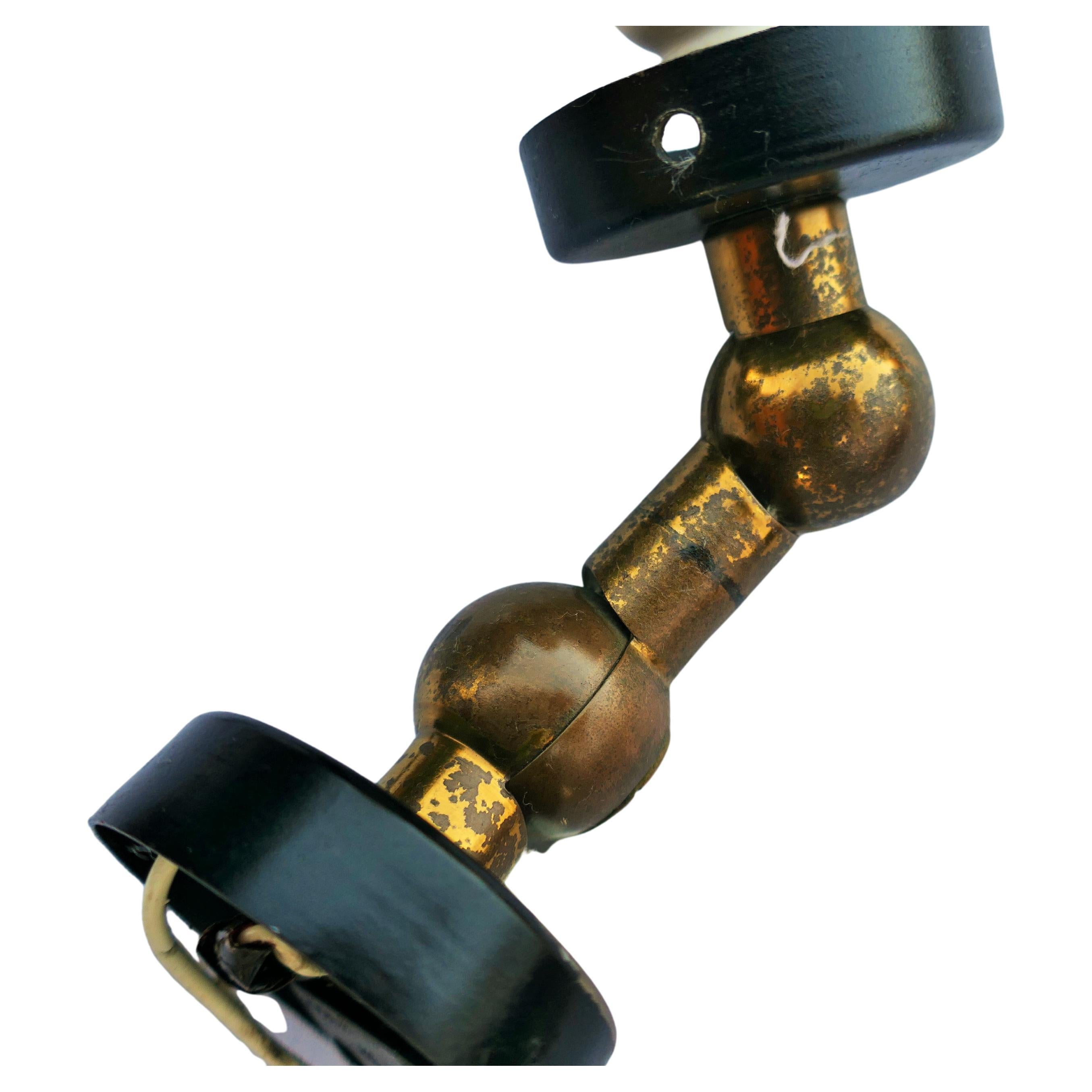 Pair of brass and metal sconces in the style of Stilnovo Arteluce in vendita 4