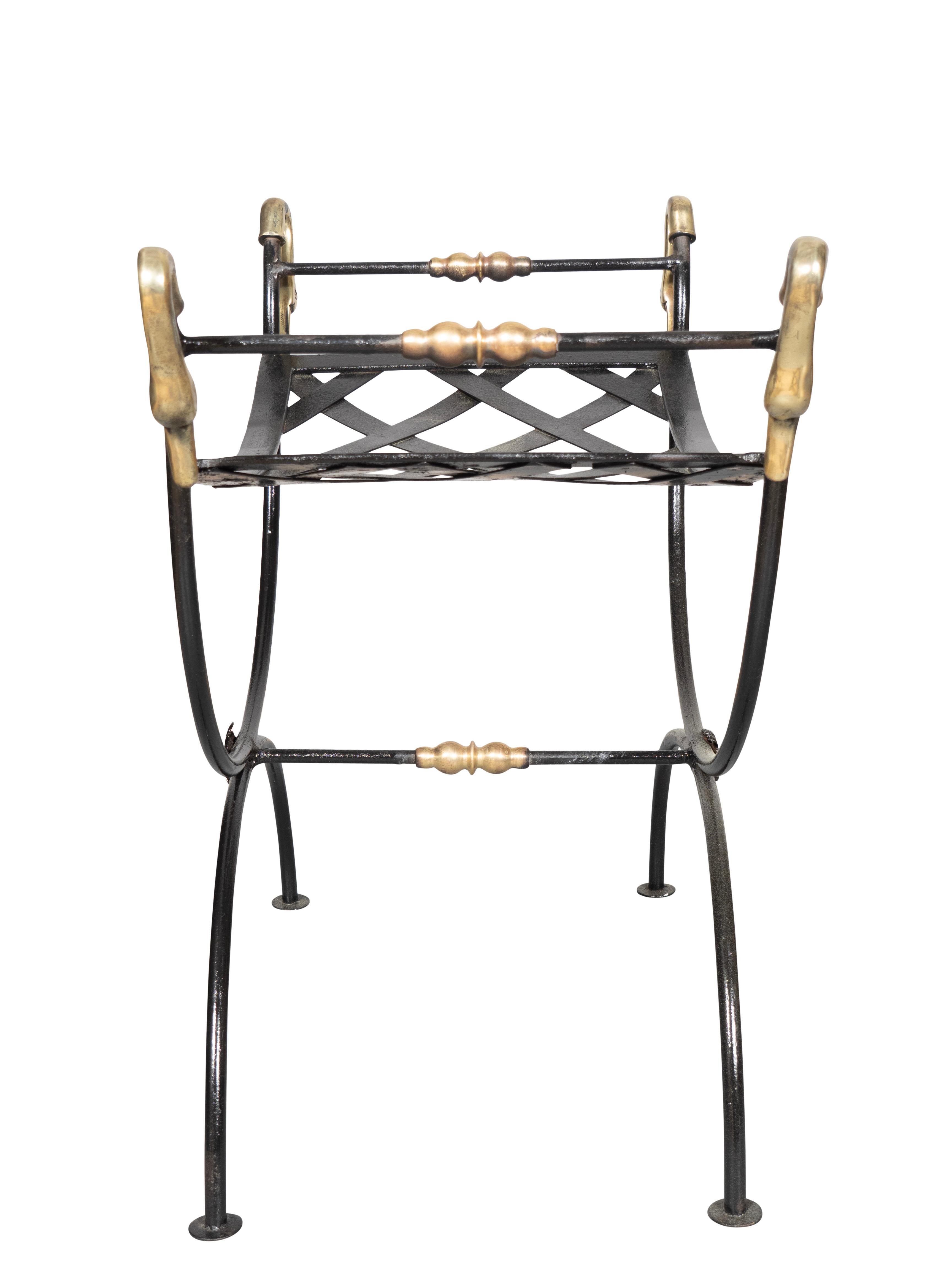Pair Of Brass And Wrought Iron Benches For Sale 2