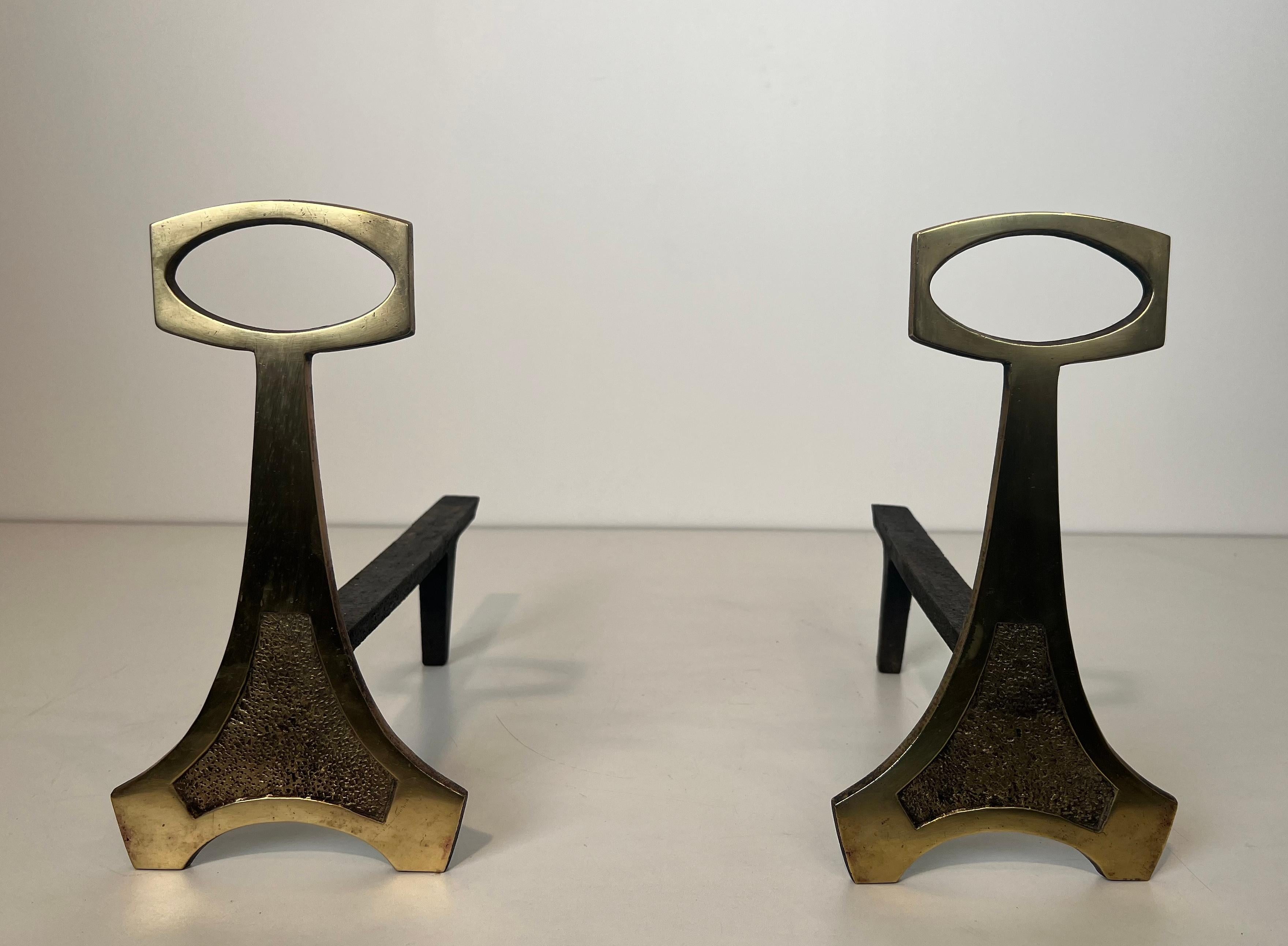 Coppia di androni in ottone in stile Arts & Crafts in vendita 5