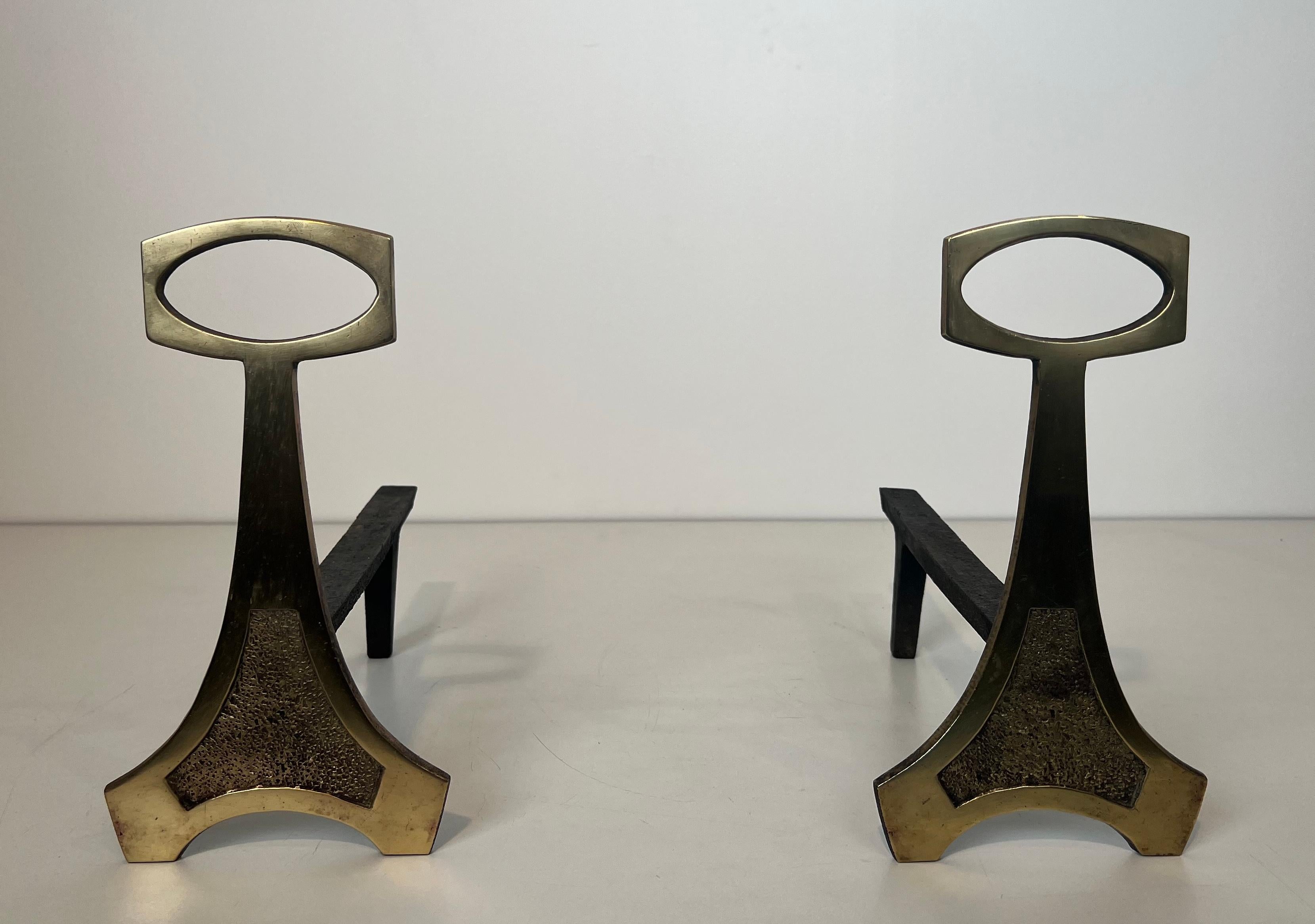 Coppia di androni in ottone in stile Arts & Crafts in vendita 12