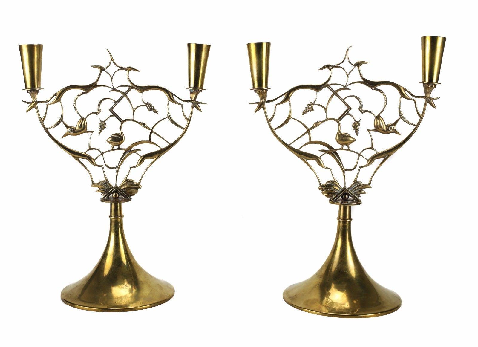 brass animal candle holders
