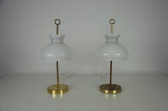 Coppia di lampade da tavolo Arenzano in ottone di Ignazio Gardella per Azucena, Italia, 1965