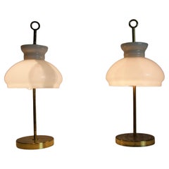 Pair of Brass Arenzano Table Lamps by Ignazio Gardella for Azucena, Italy, 1965