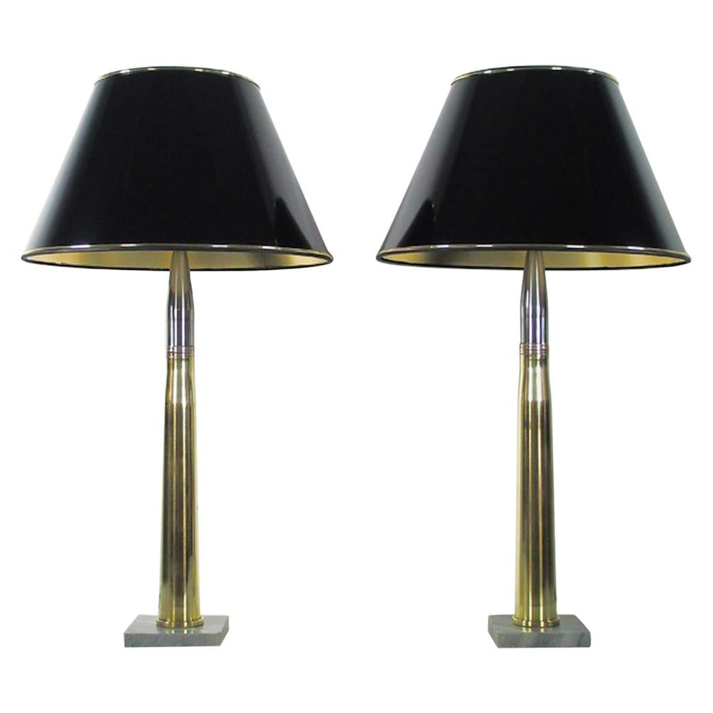 Pair of Brass Artillery Shell Case Table Lamps For Sale at 1stDibs ...