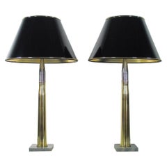 Pair of Brass Artillery Shell Case Table Lamps
