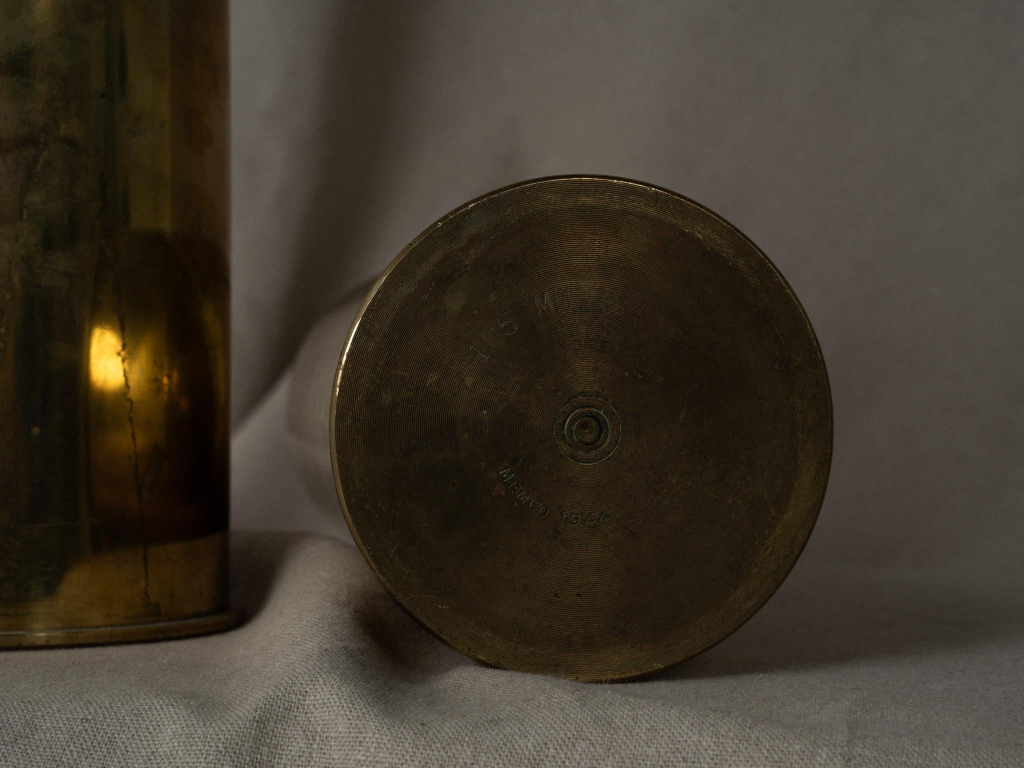 Central American Pair of brass artillery shell casings For Sale