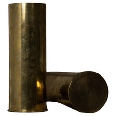 Used Pair of brass artillery shell casings