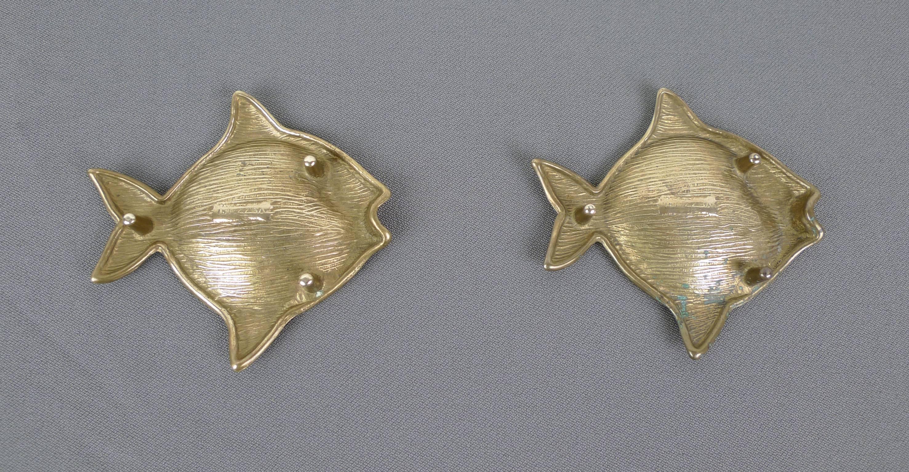 20th Century Pair of Brass Ashtrays, Germany, 1950s For Sale