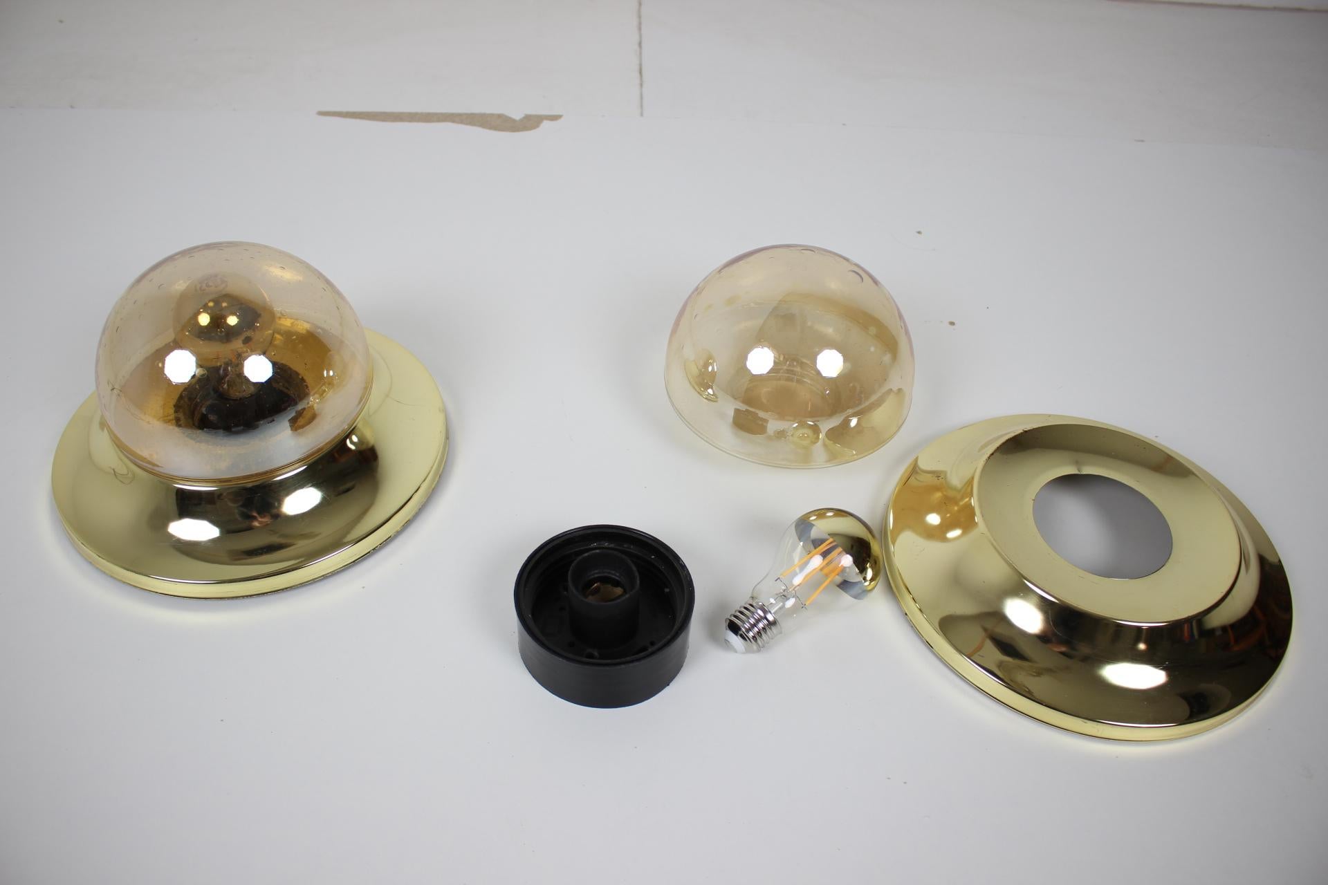 Pair of Brass Austria Wall Lamps, 1950's For Sale 4