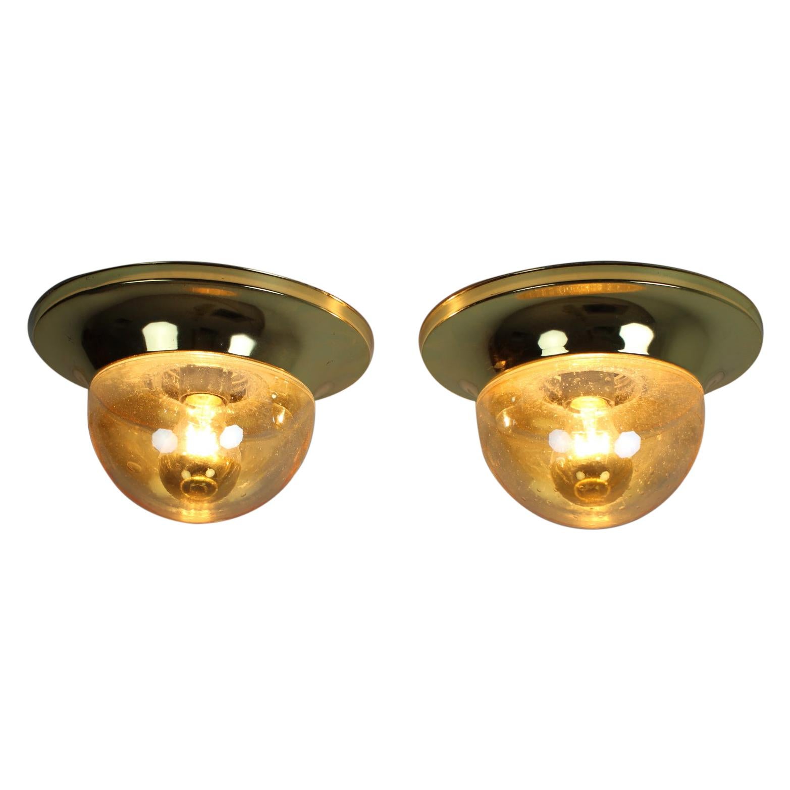 Pair of Brass Austria Wall Lamps, 1950's For Sale