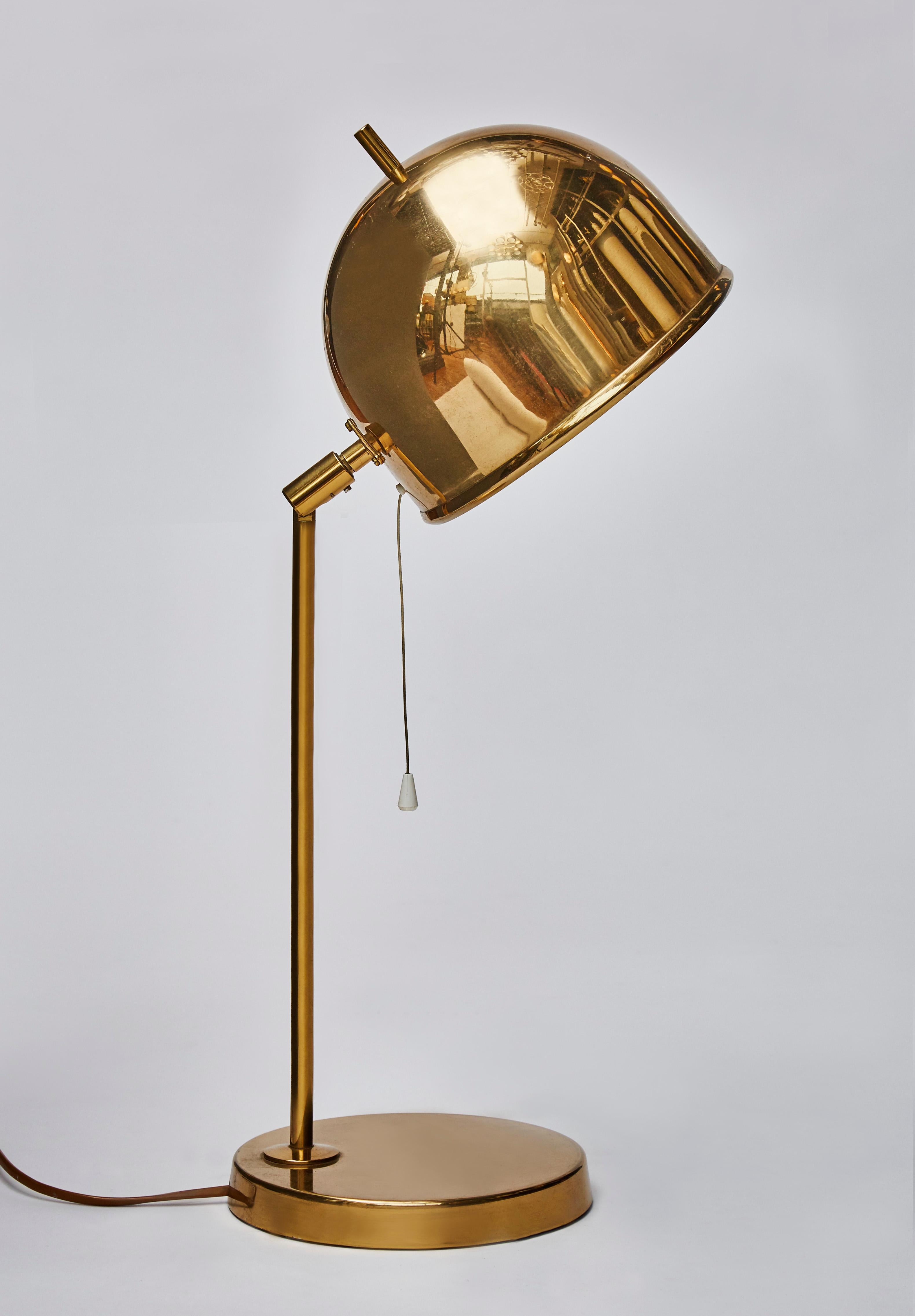 Swedish Pair of Brass B-075 Bergboms Table Lamps For Sale