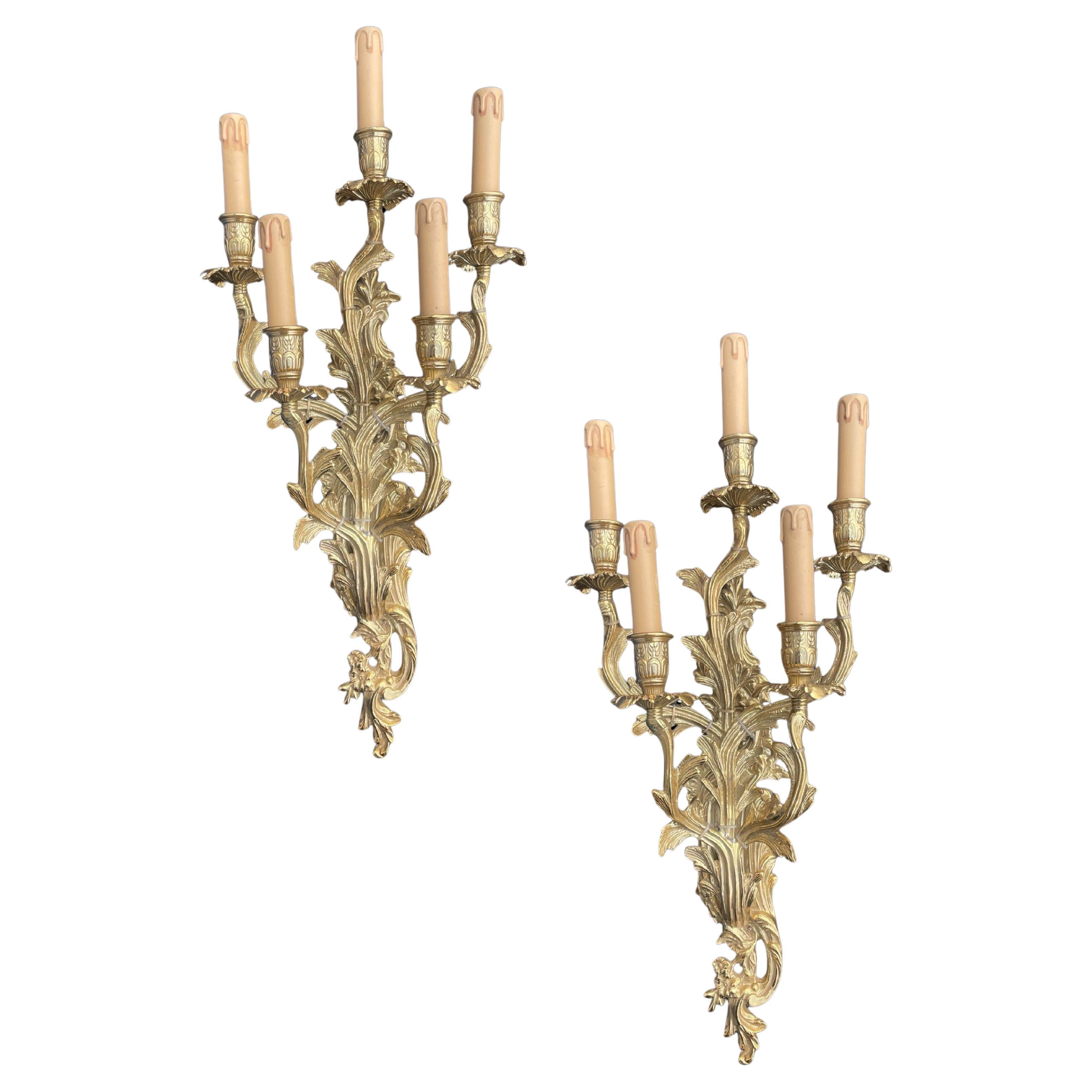 Paire d'appliques murales Badari Heritage en laiton