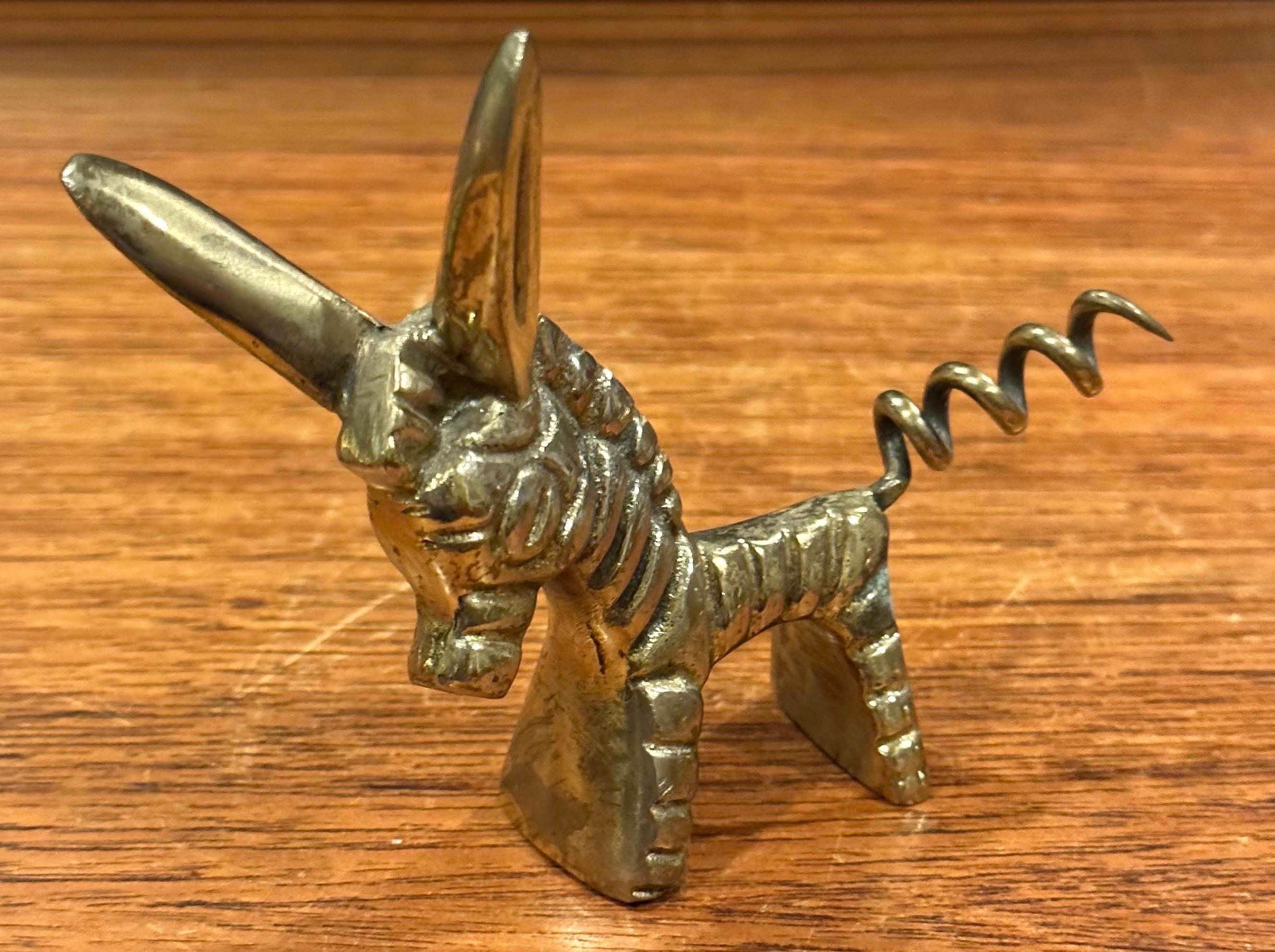 20th Century Pair of Brass Bar Tools - Bottle Wine Opener - in the Style of Walter Bosse