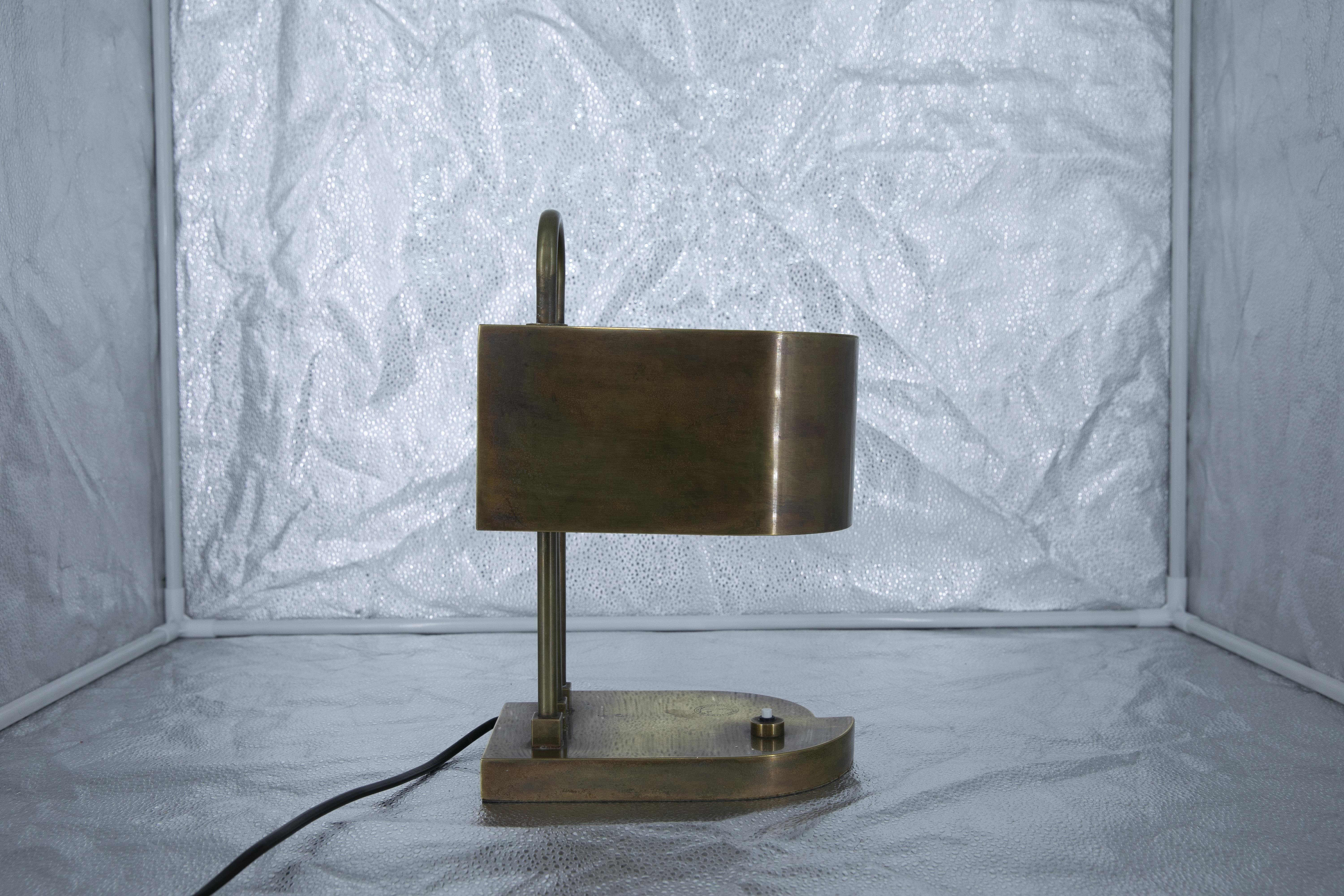 Early 20th Century Pair of Brass Bauhaus Bedside Lamp, Made in Germany, 1920s-1930s