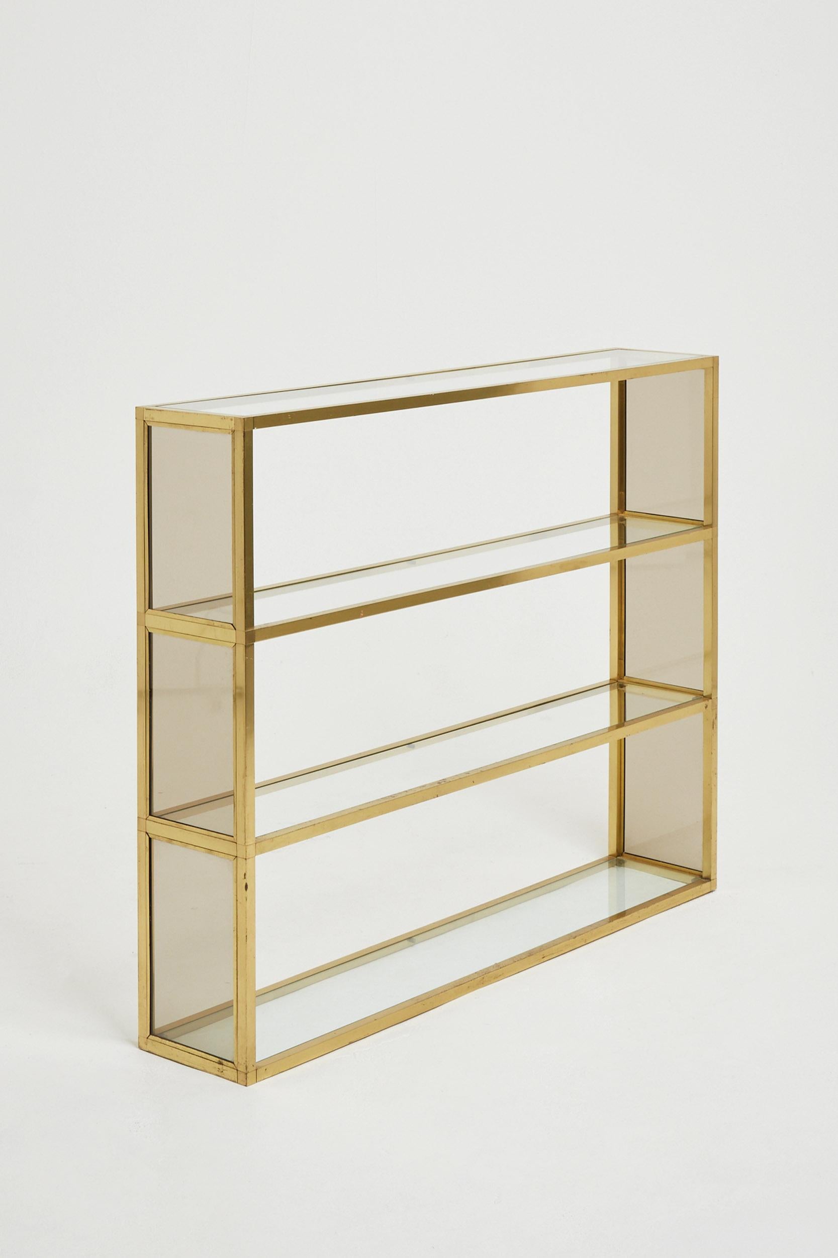 Pair of Brass Bookcases or Etagères 1