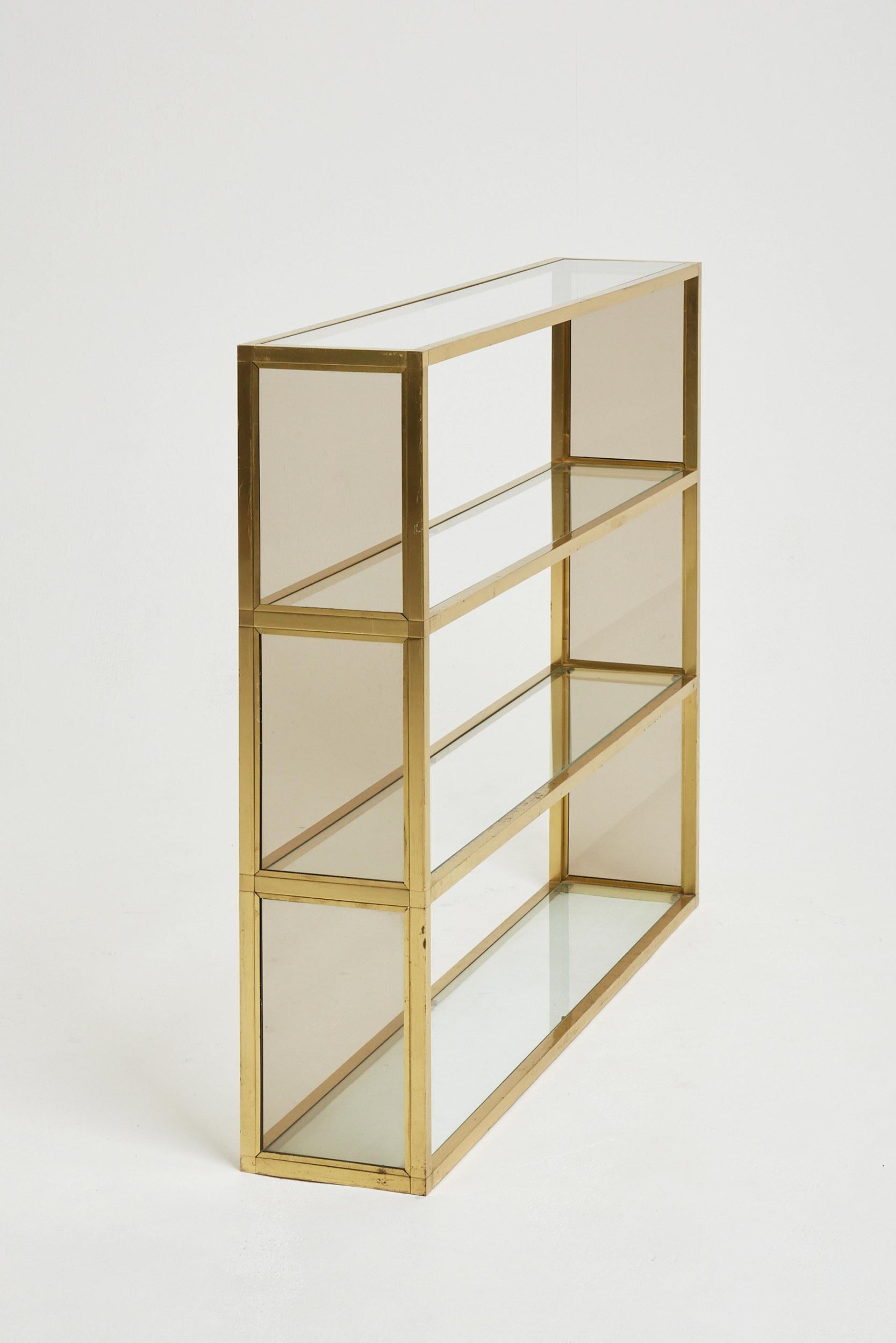 Pair of Brass Bookcases or Etagères 2