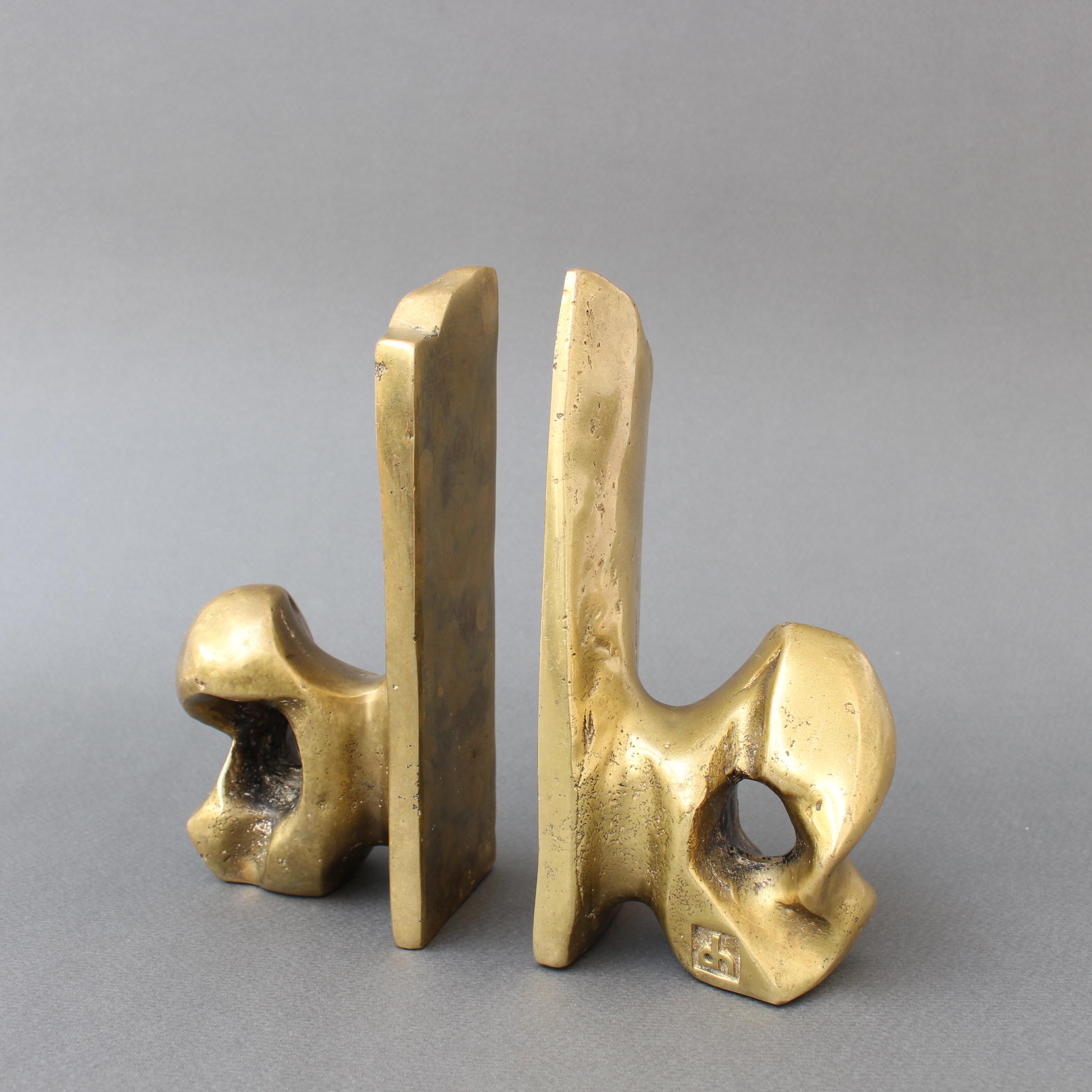 Pair of Brass Bookends by David Marshall, 'circa 1980s' In Good Condition In London, GB