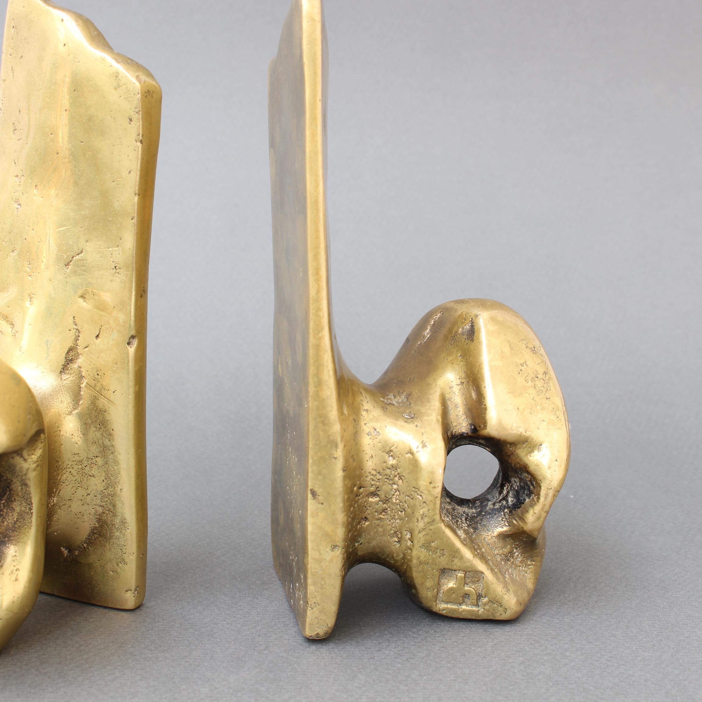 Pair of Brass Bookends by David Marshall, 'circa 1980s' 1
