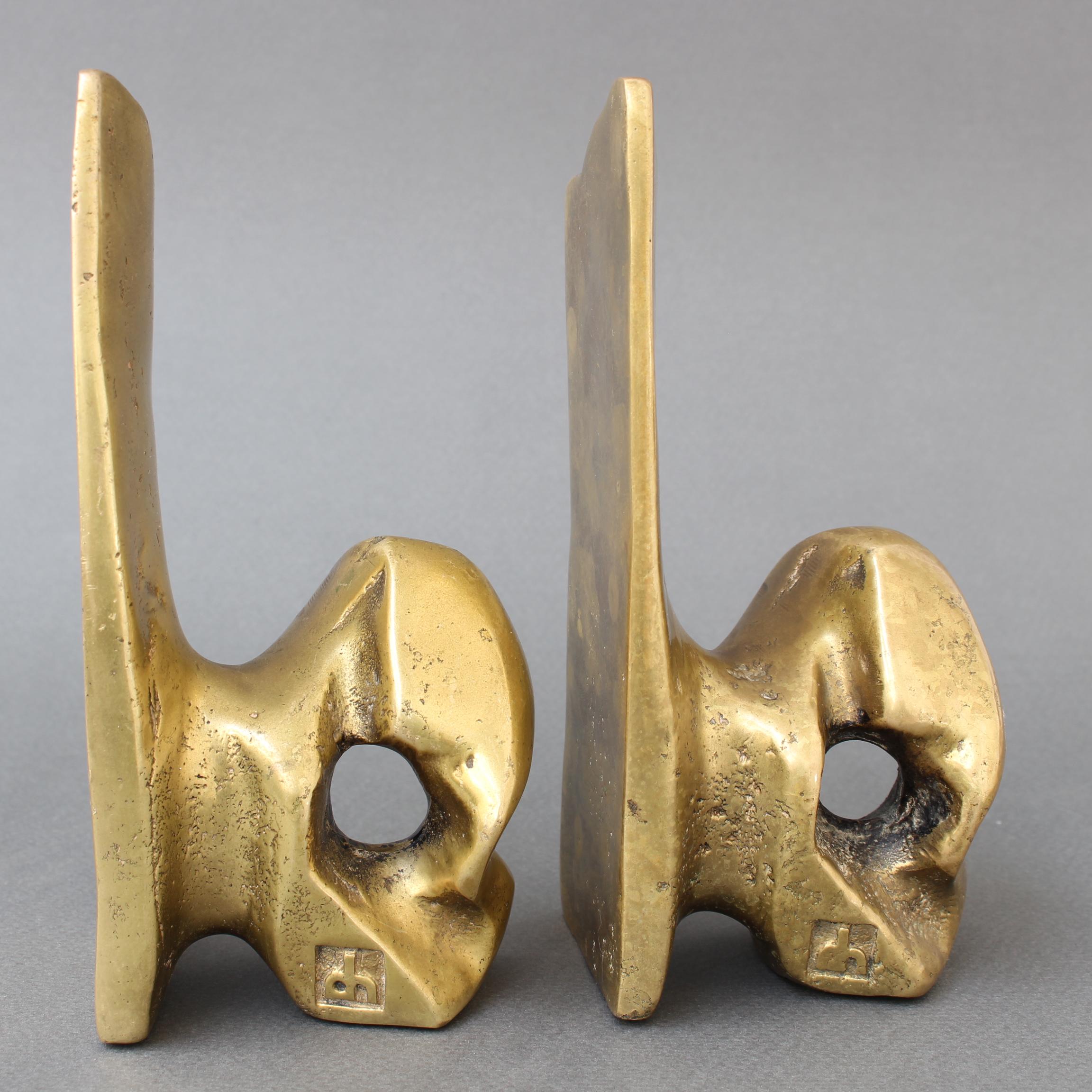 Pair of Brass Bookends by David Marshall, 'circa 1980s' 2