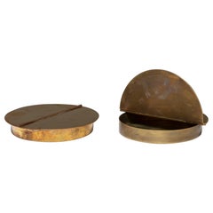 Pair of Brass Boxes Manufactured by Azucena