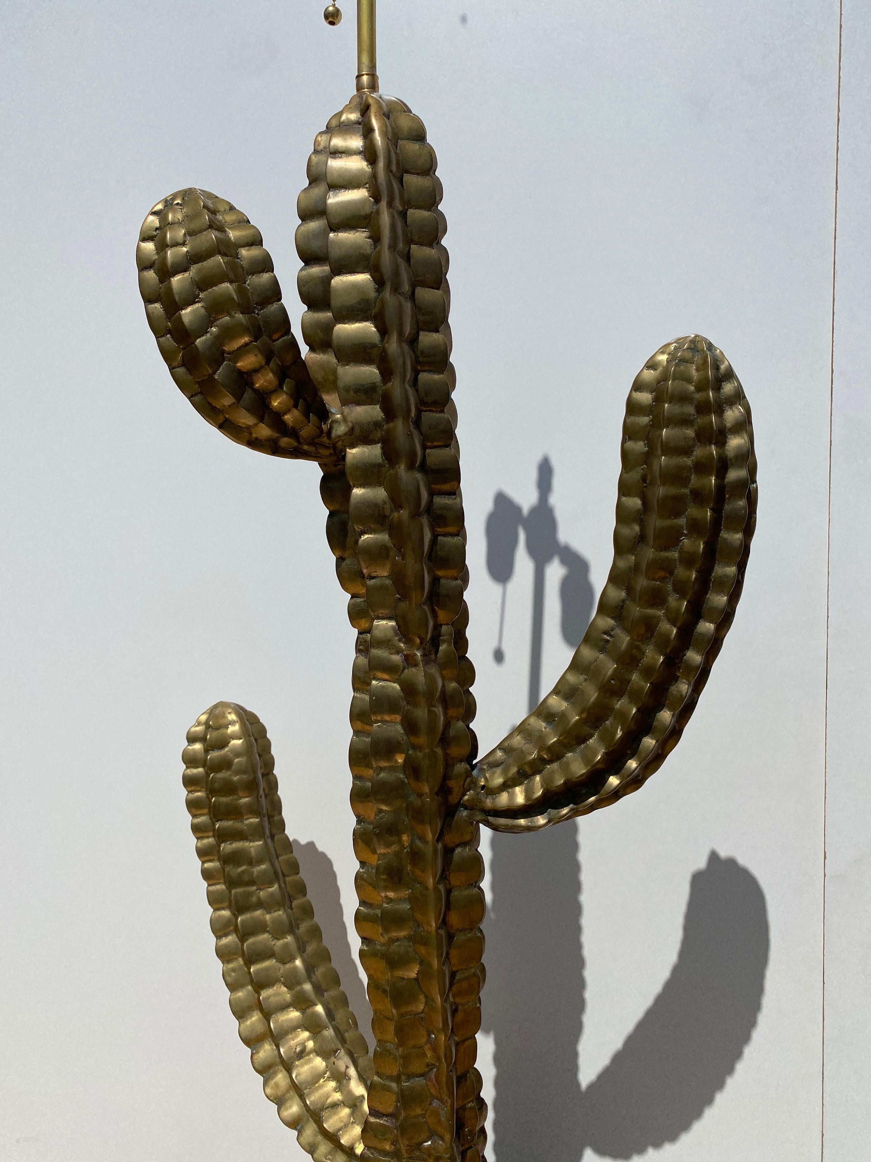Pair of Brass Cactus Floor Lamps 5