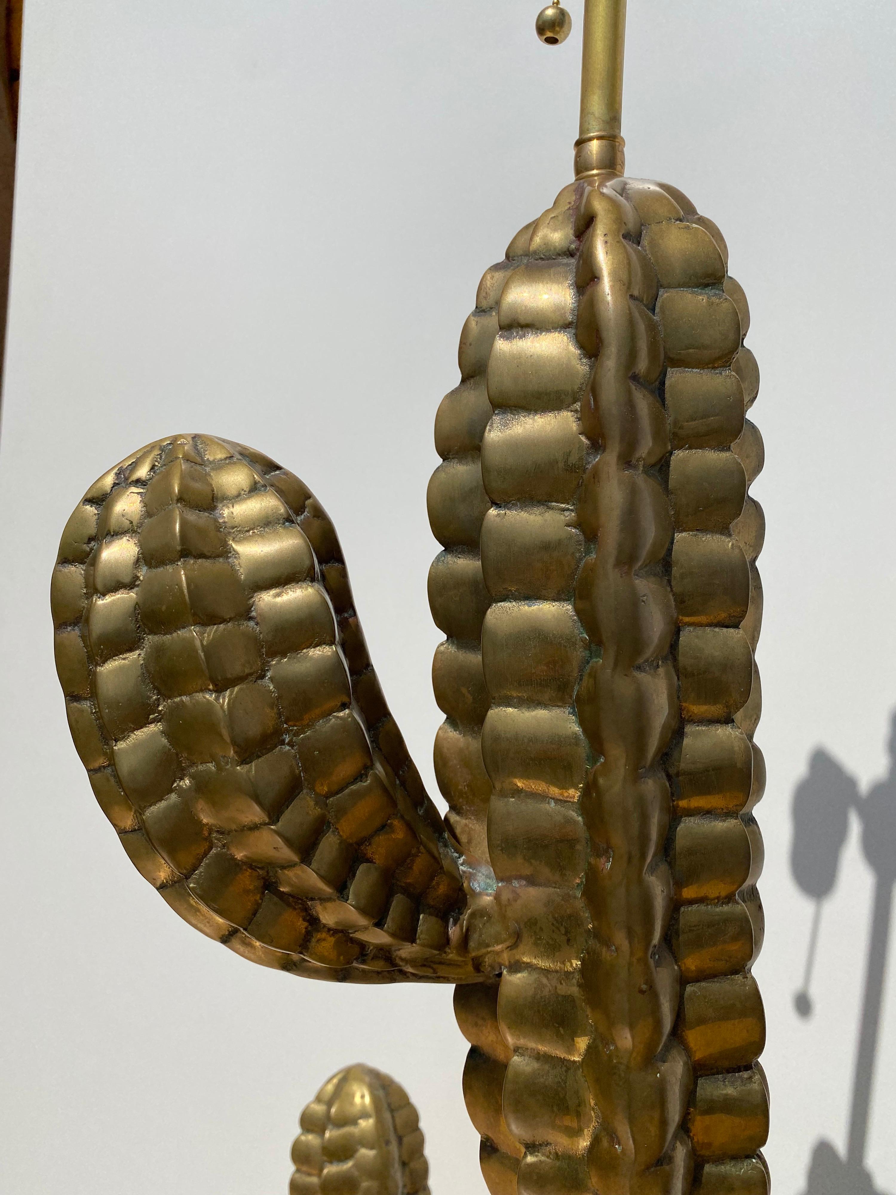 Pair of Brass Cactus Floor Lamps 6