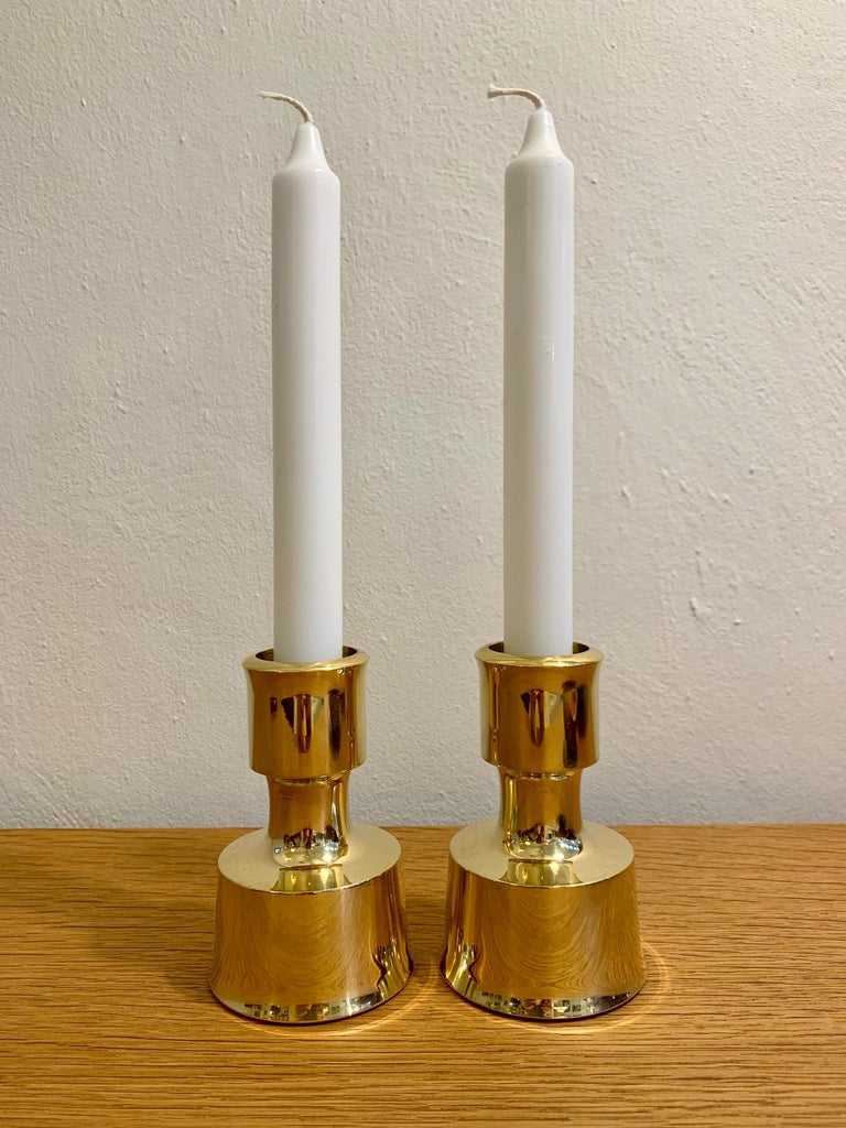 Pair of Brass Candle Holders by Jens H. Quistgaard for Dansk 1