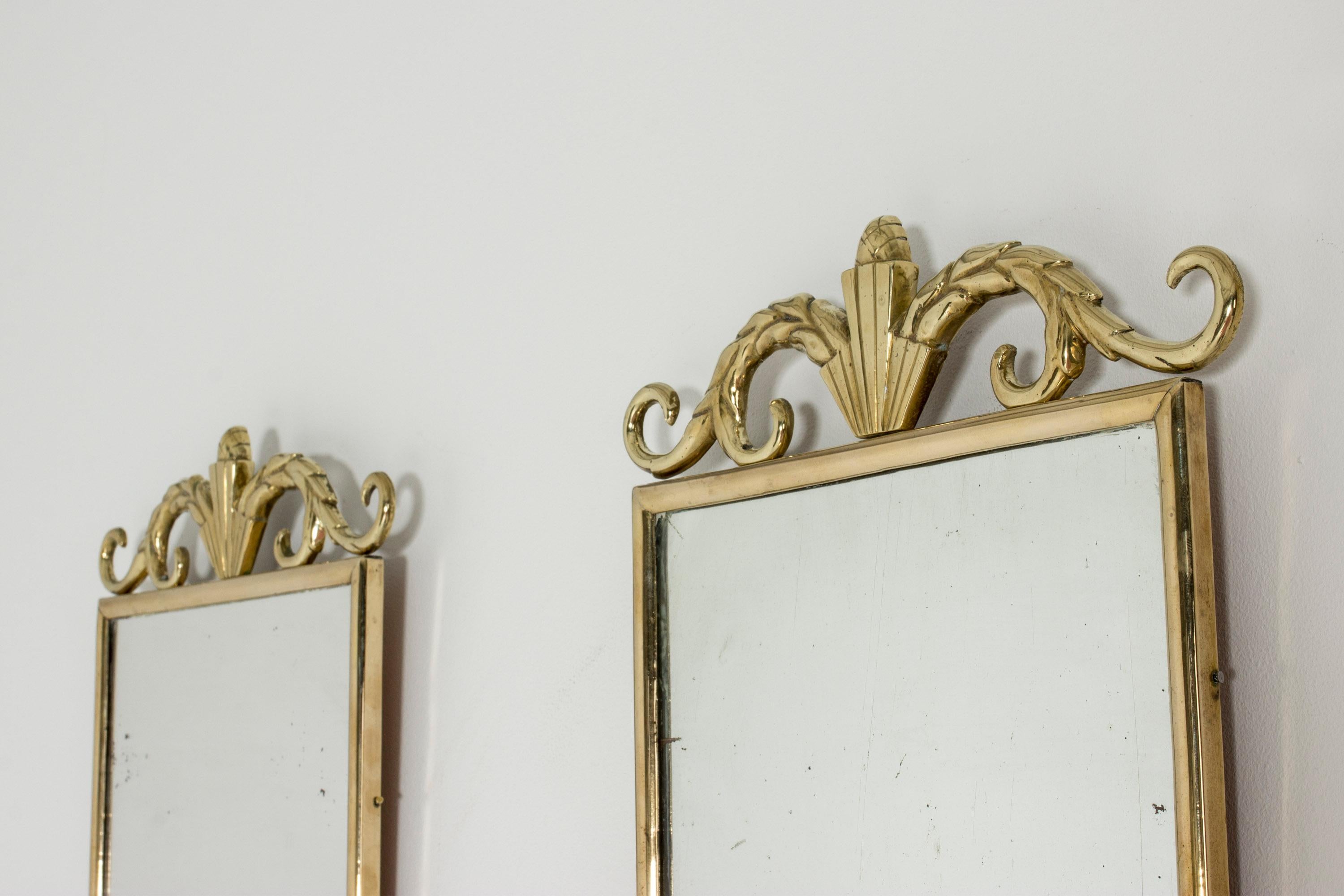 Pair of Brass Candle Sconces by Lars Holmström In Good Condition In Stockholm, SE