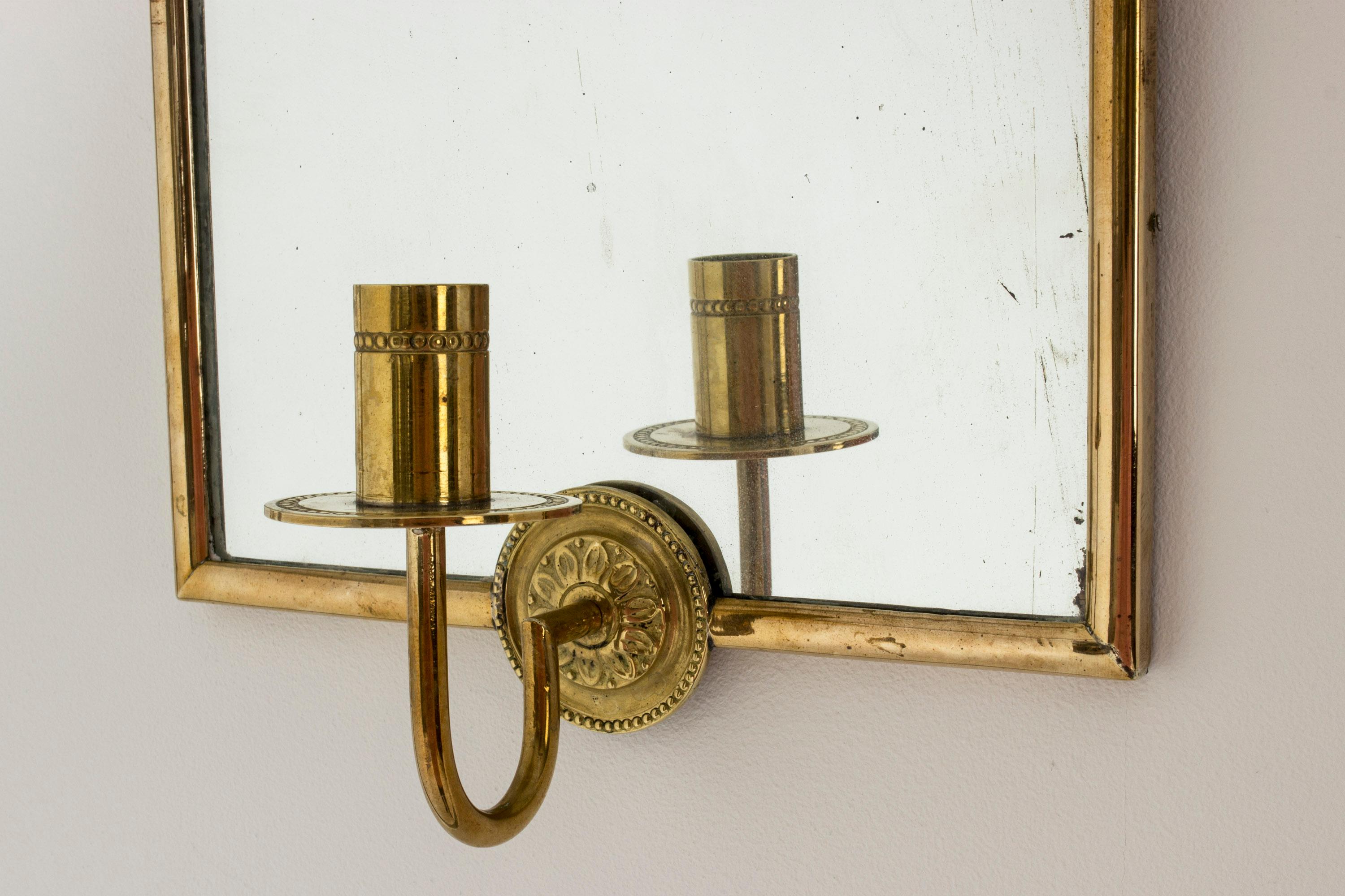 Pair of Brass Candle Sconces by Lars Holmström 1
