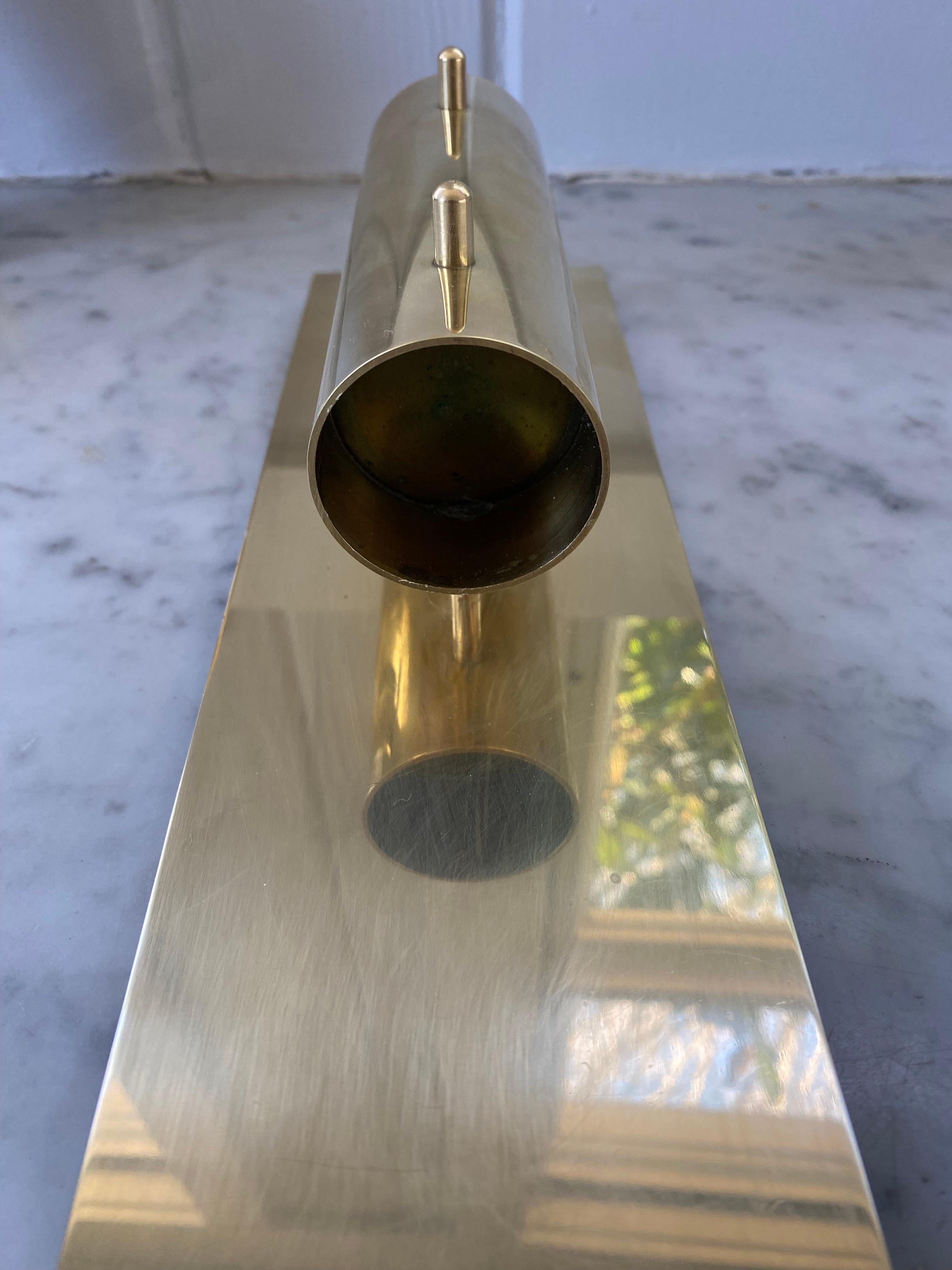 20th Century Pair of brass candle wall sconces by Colseth Norway mid century modern For Sale