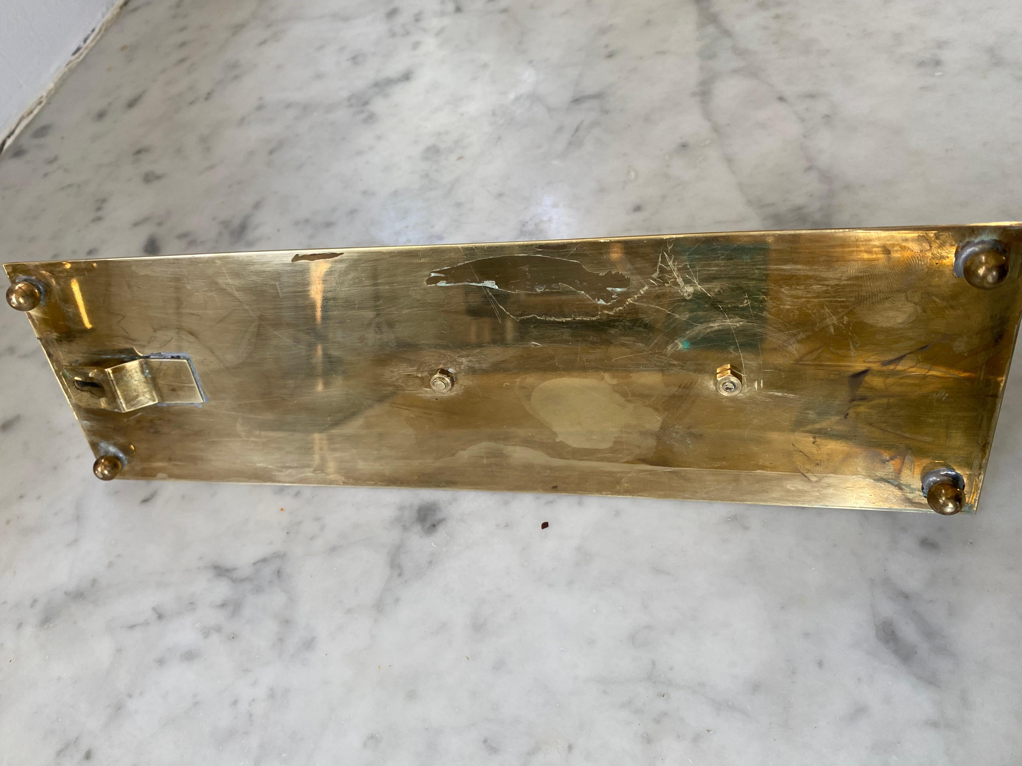 Brass Pair of brass candle wall sconces by Colseth Norway mid century modern For Sale